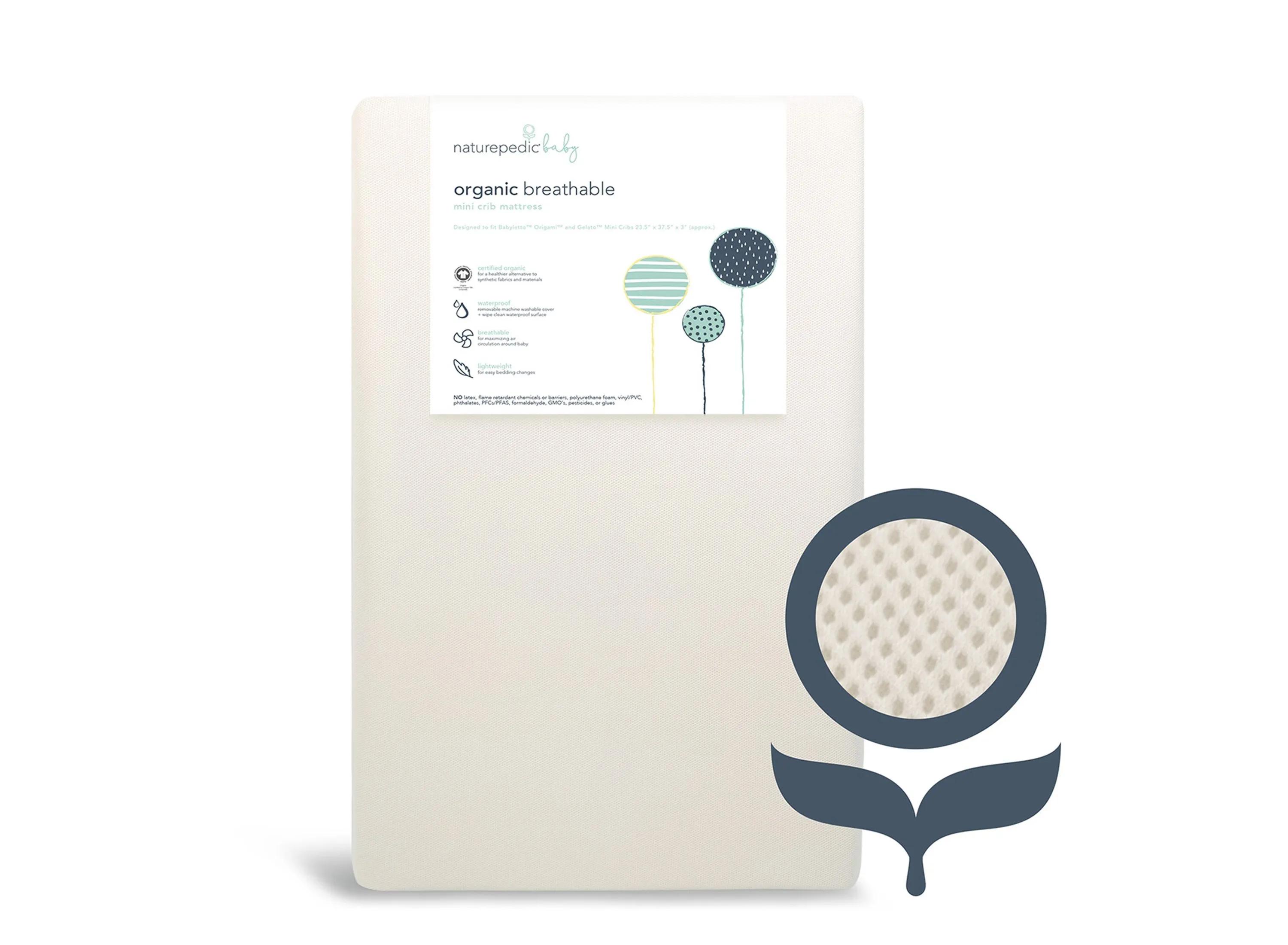 Naturepedic Organic Breathable Mini Crib Mattress