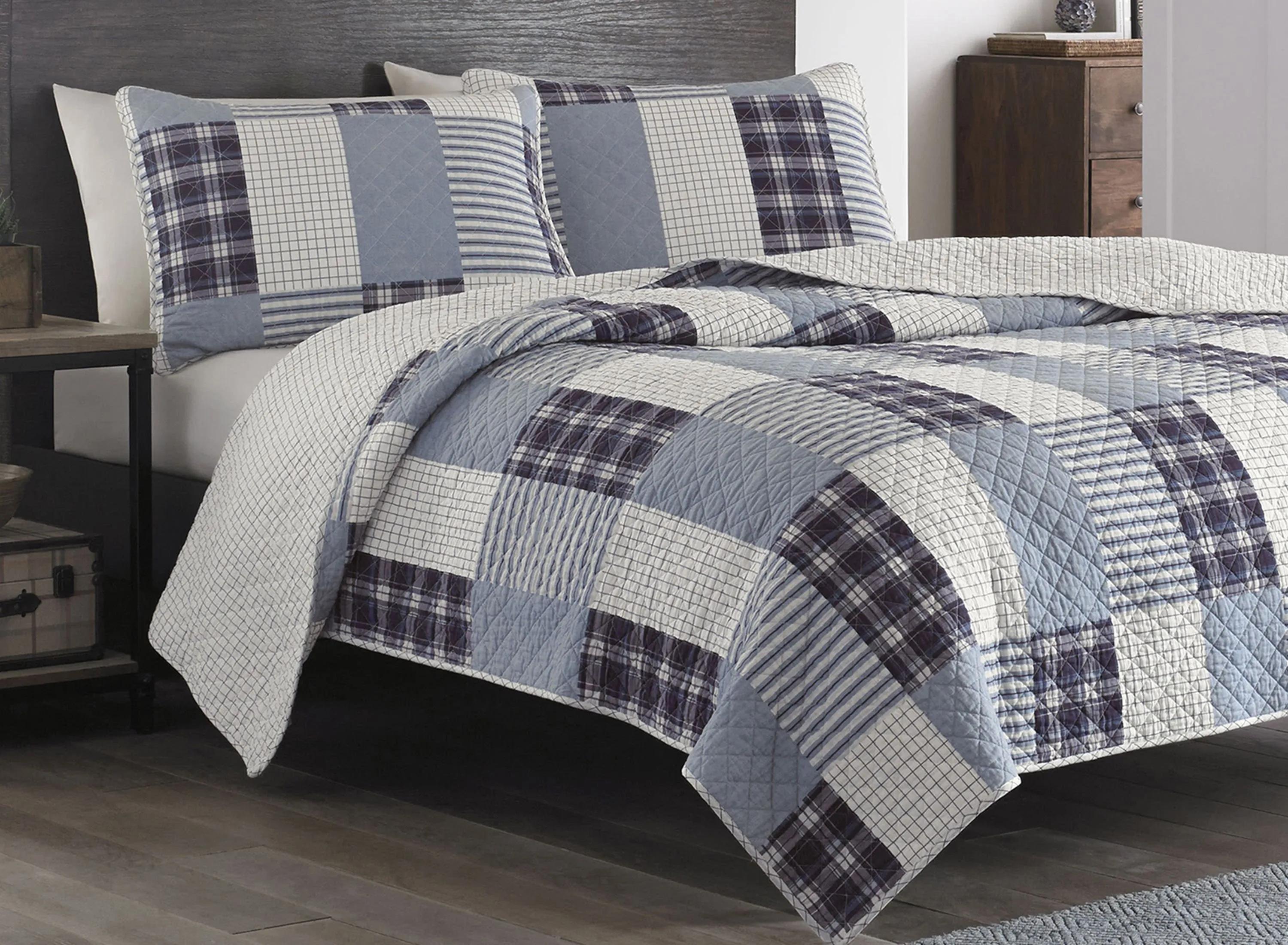 Camano Island Plaid 3-pc. Quilt Set