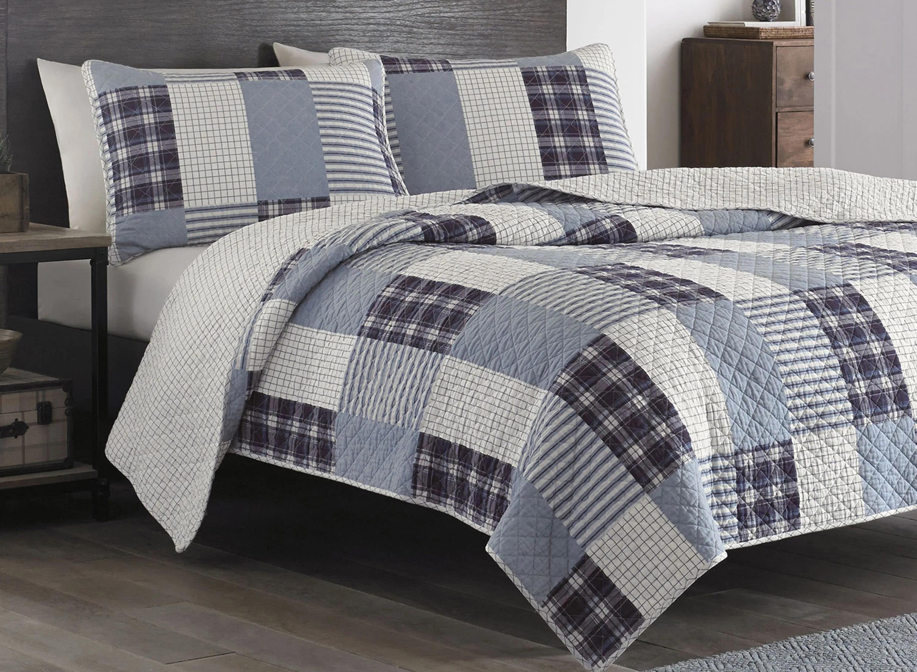 Camano Island Plaid 3-pc. Quilt Set