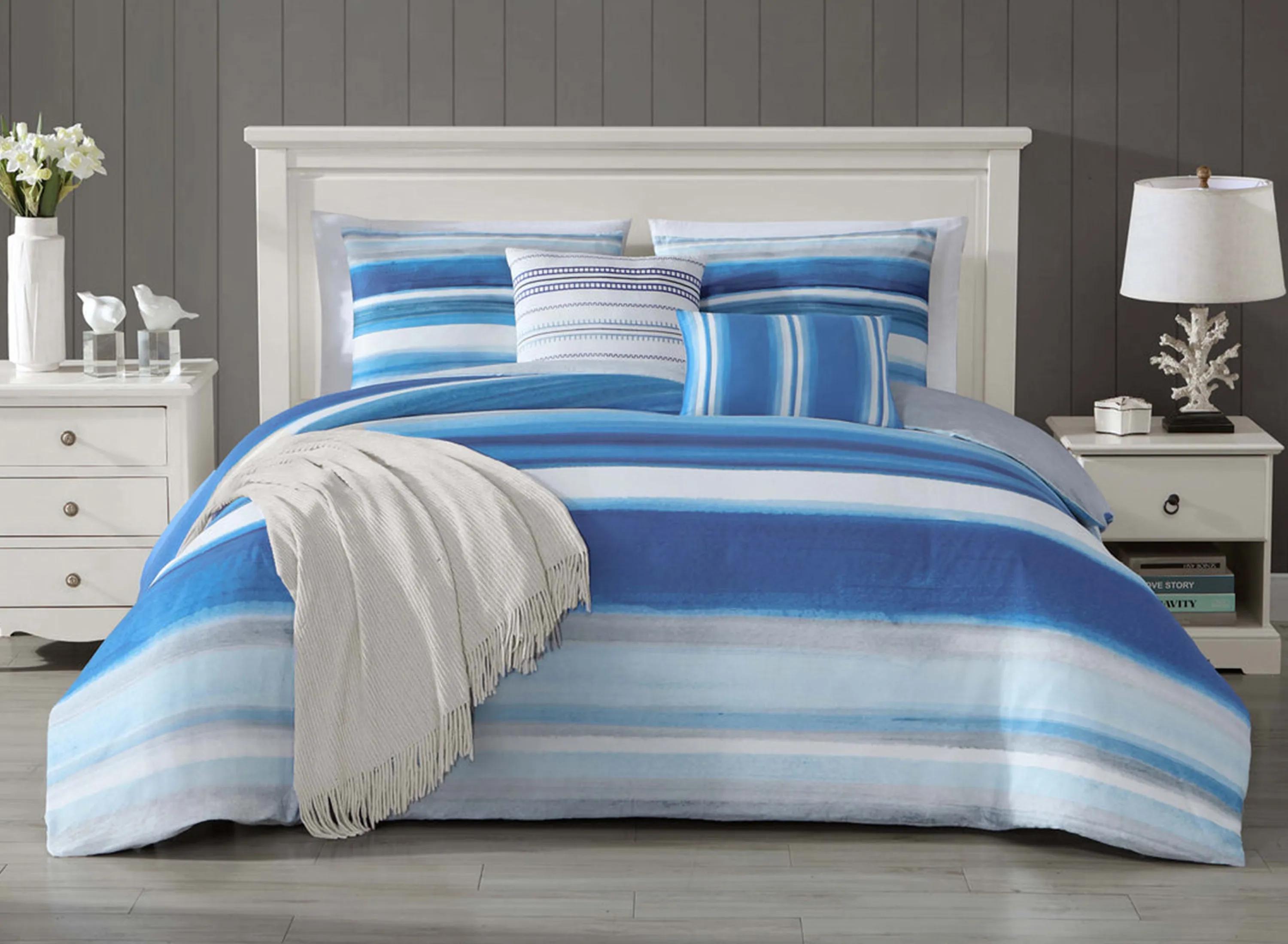 Bebejan Coastal Stripe 5-pc. Reversible Comforter Set