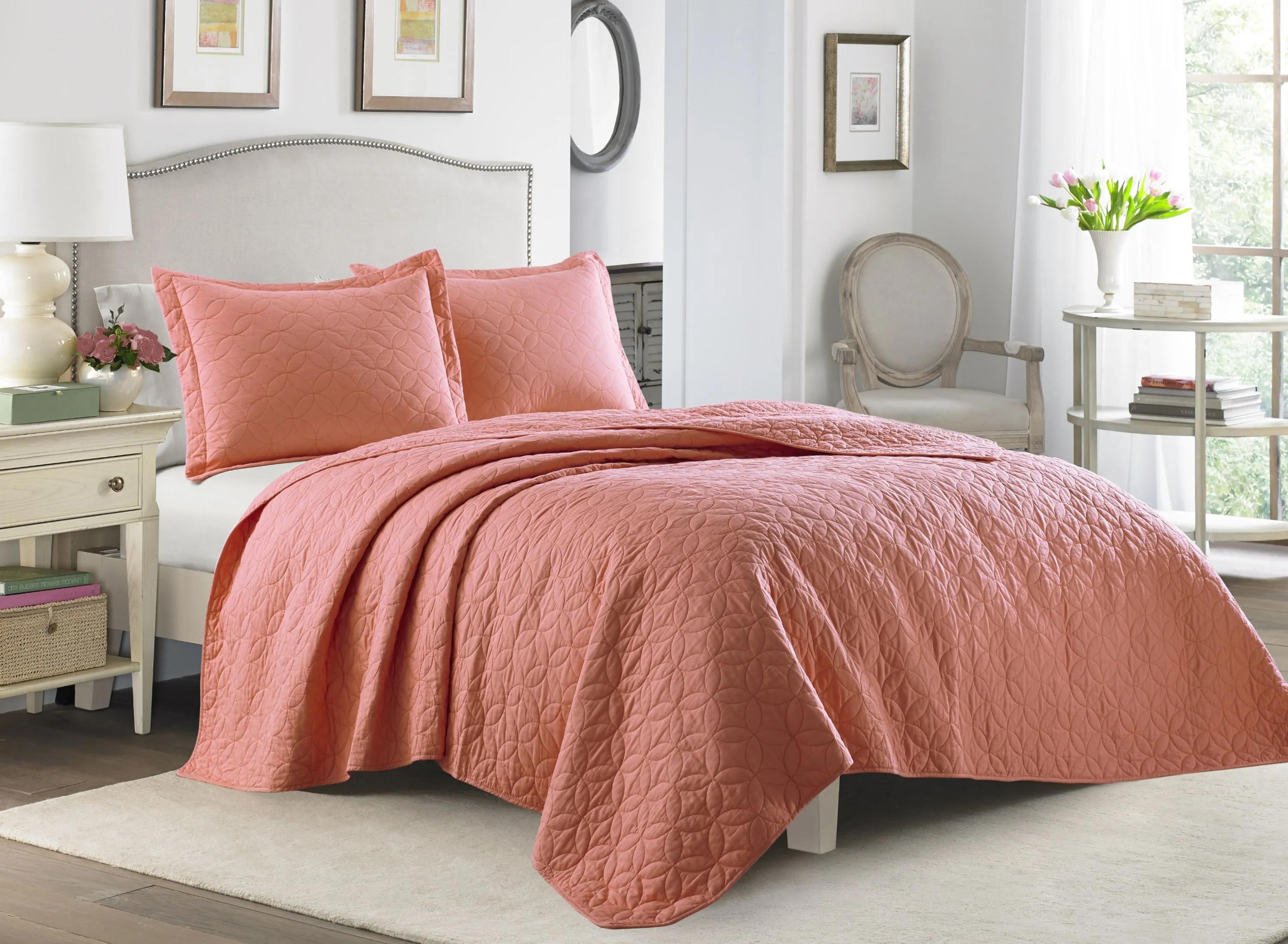 La Solid-3 Piece Quilt Set