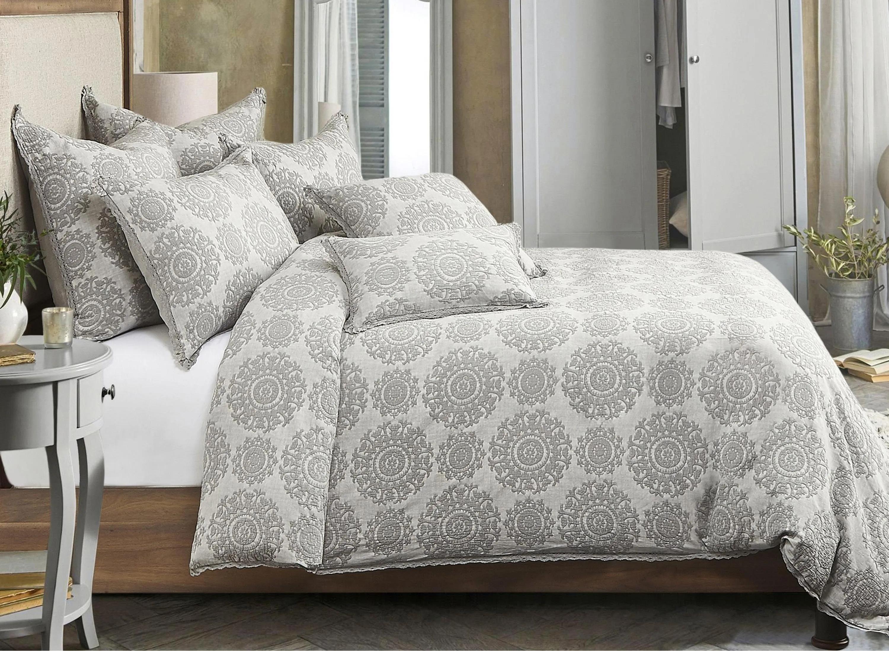 Reagan Gray 8 Piece King Duvet Set