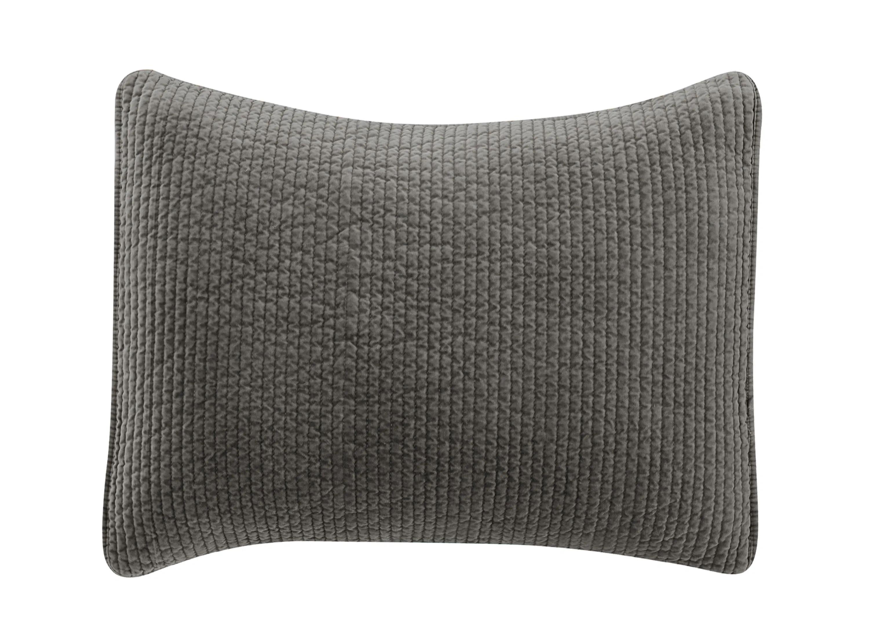 498191790 Stonewashed Cotton Velvet Quilted Pillow Sham sku 498191790