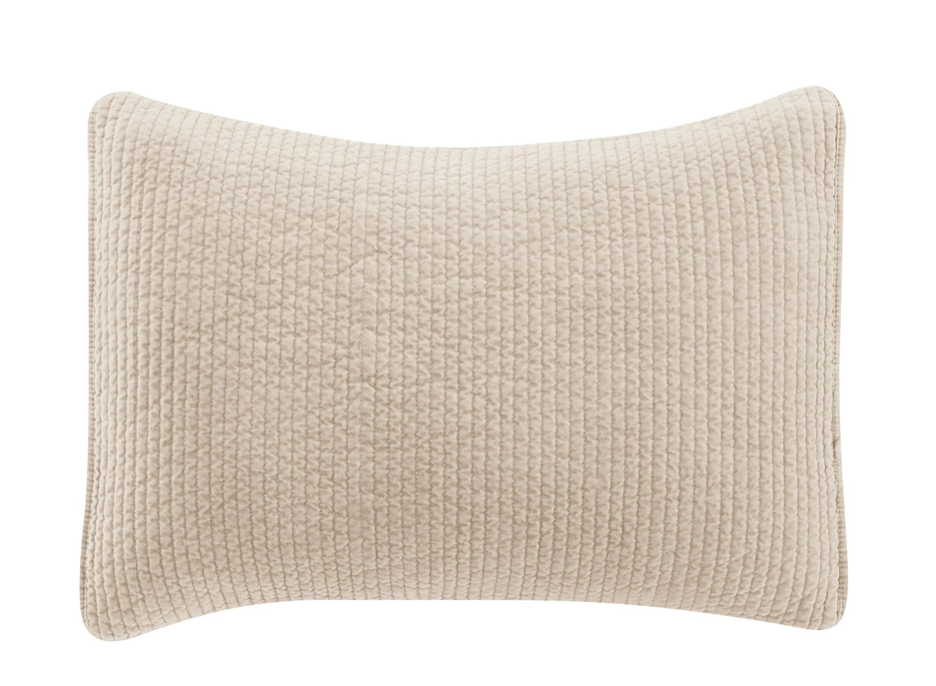 Stonewashed Cotton Velvet Quilted Pillow Sham
