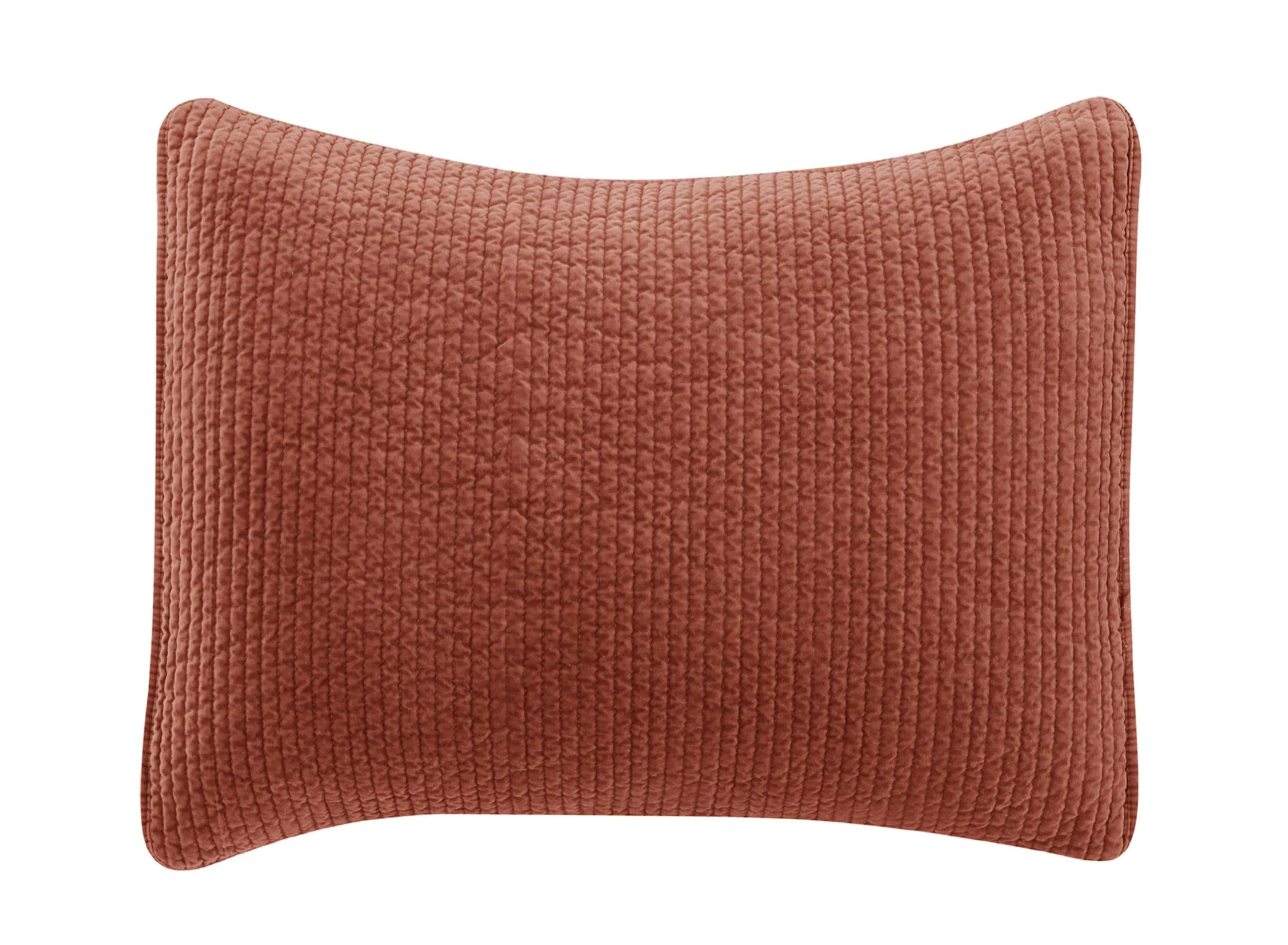Stonewashed Cotton Velvet Quilted Pillow Sham