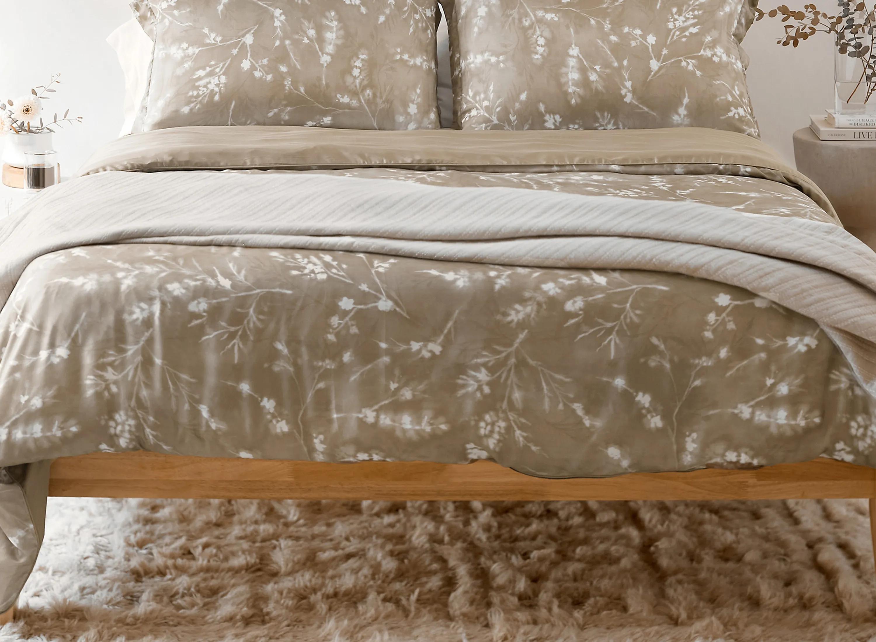 PureCare Floral Press Cooling Duvet Cover (Full/Queen)