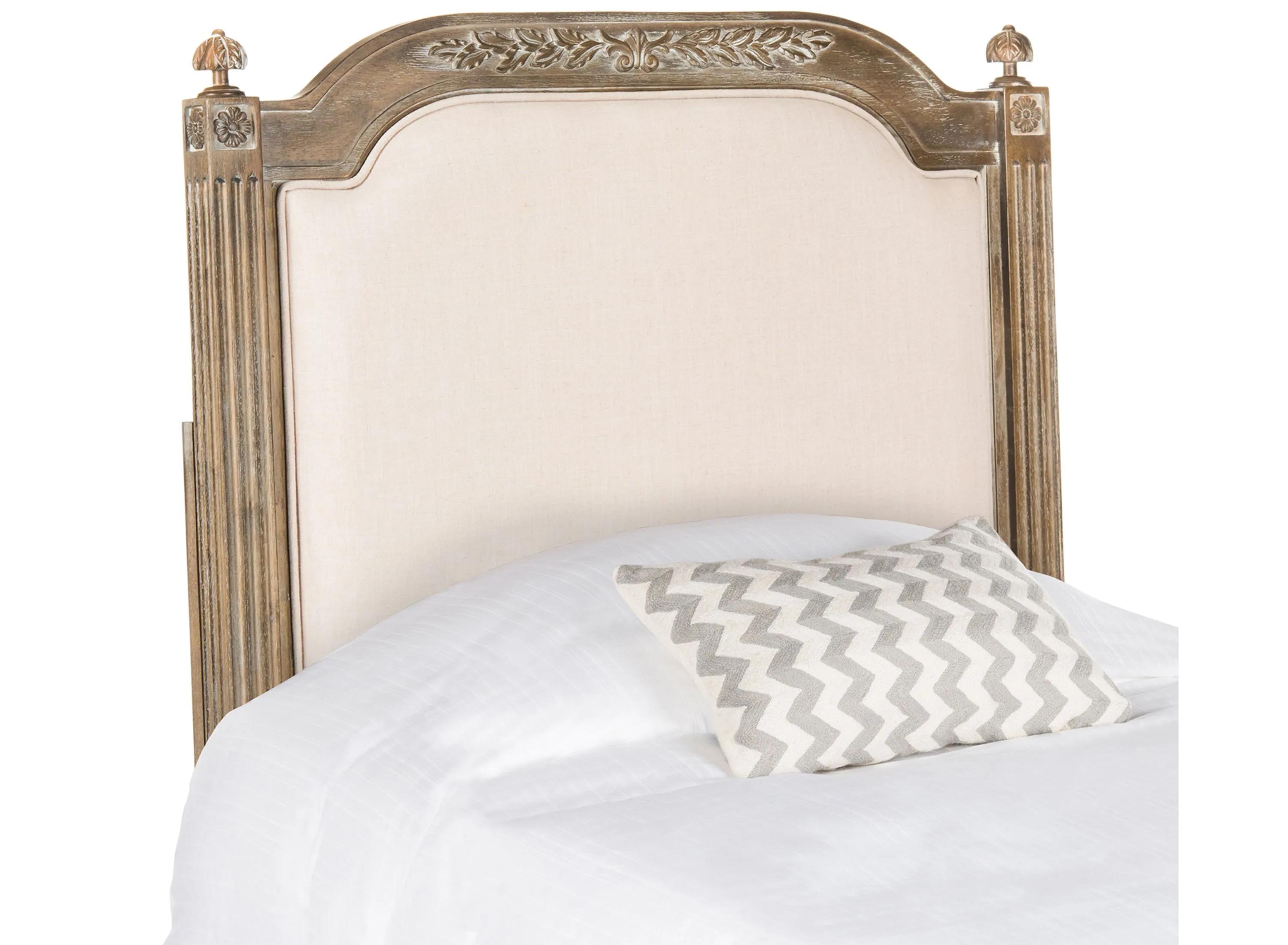 Rustic Wood Upholstered Headboard
