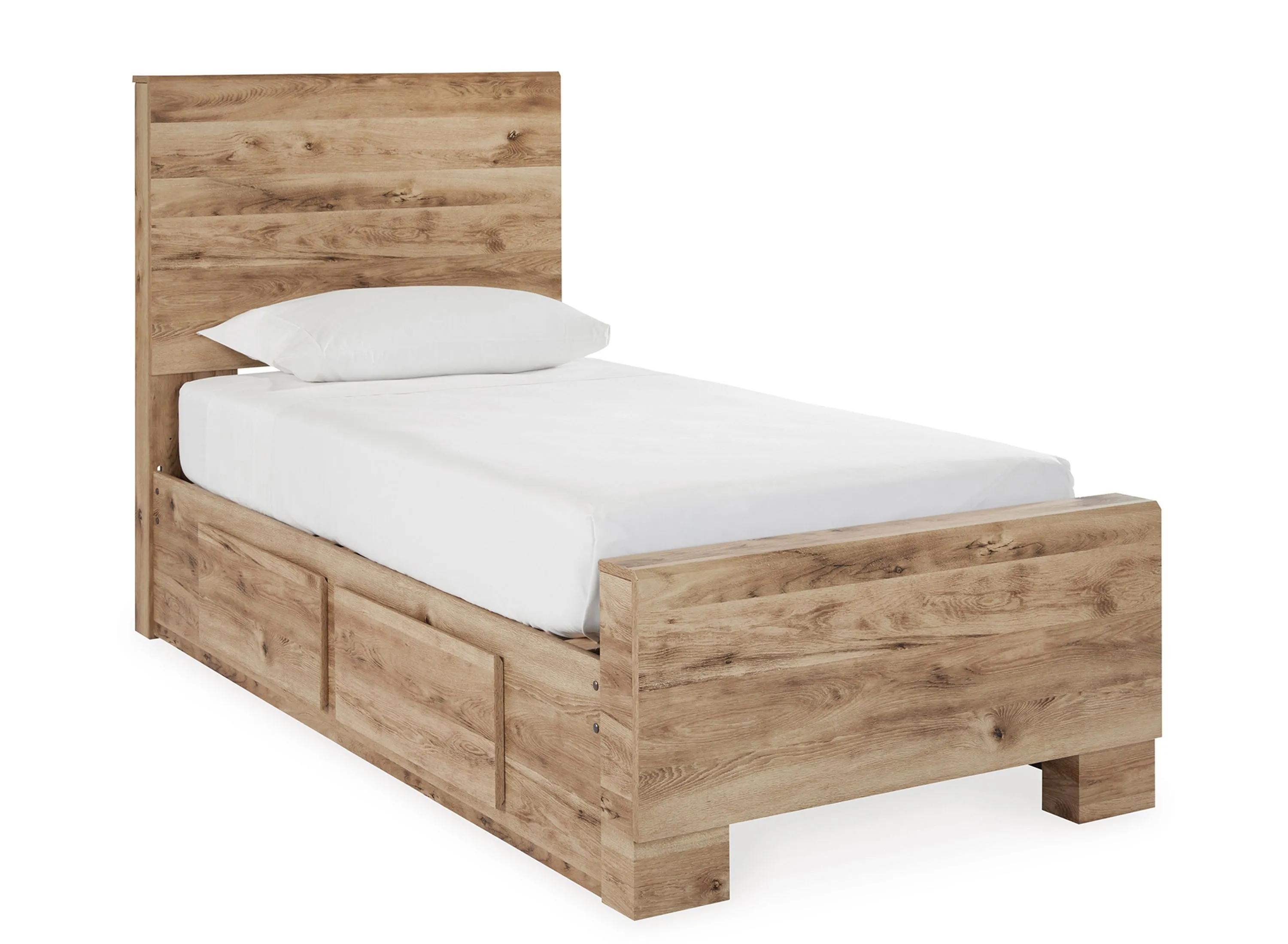 Hyanna Twin Panel Bed with Side Storage