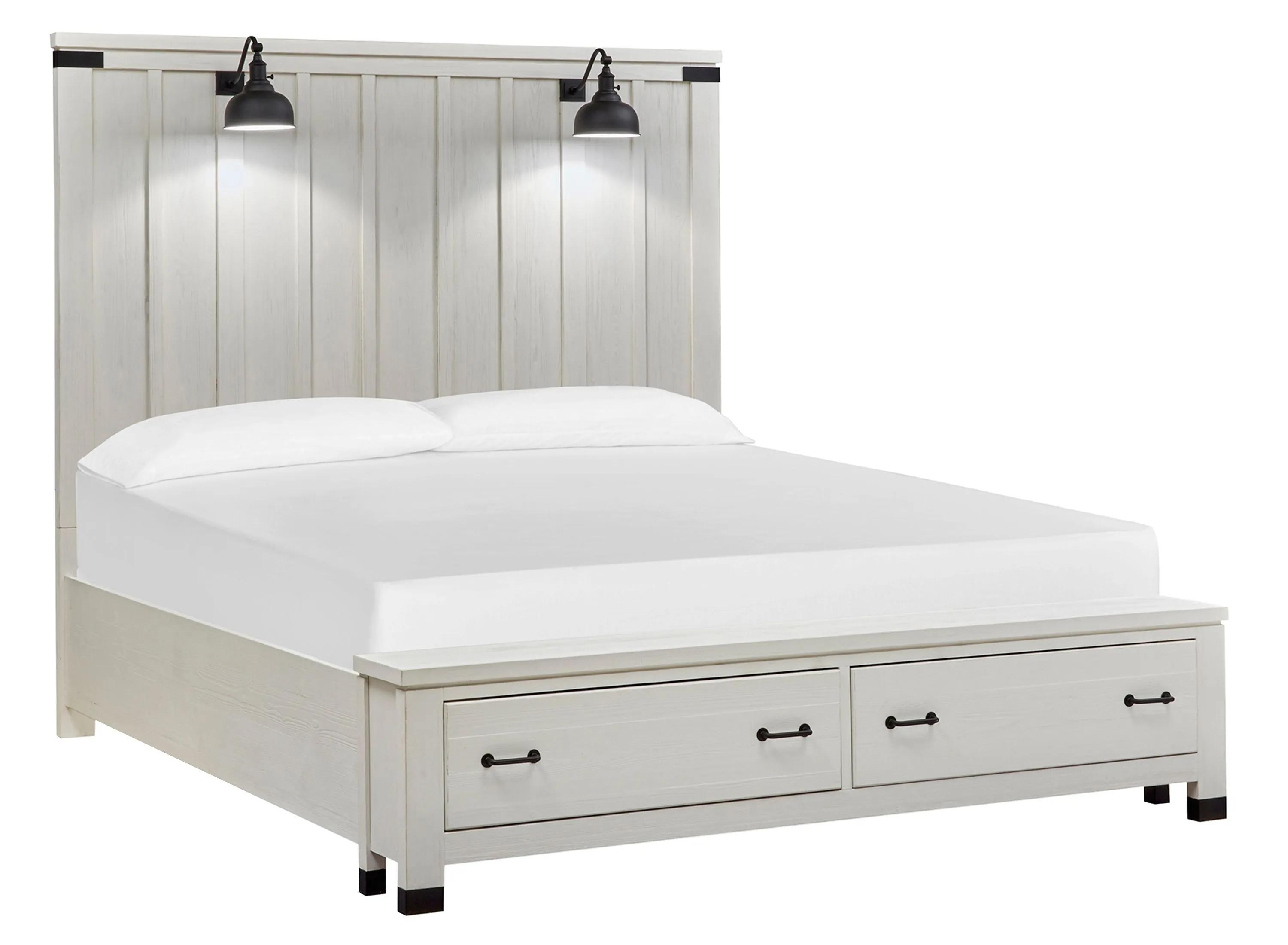 Harper Springs Panel Storage Bed with Lighting