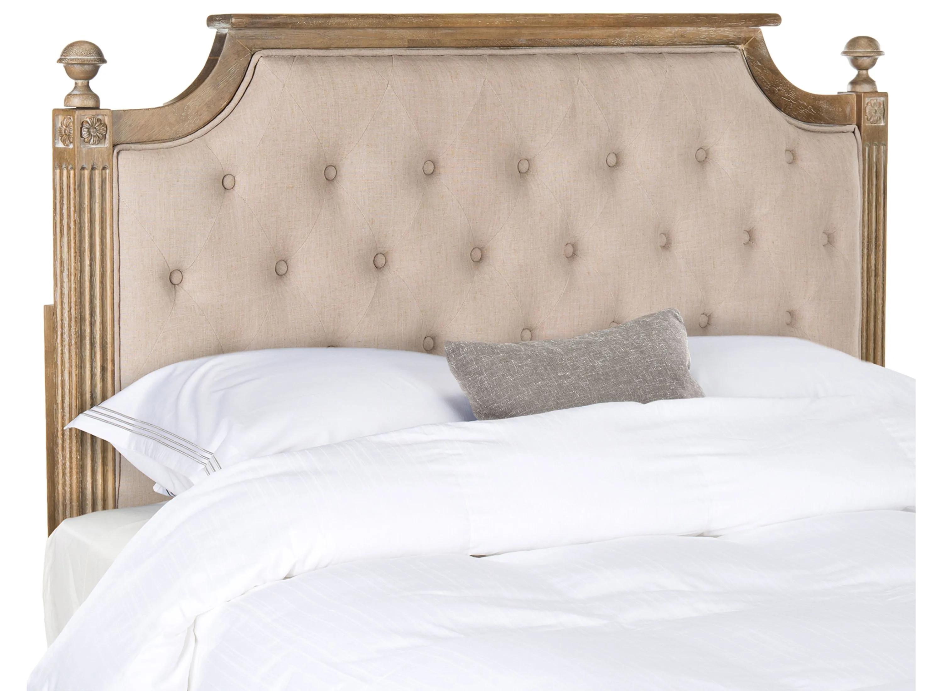 Rustic Wood Upholstered Headboard