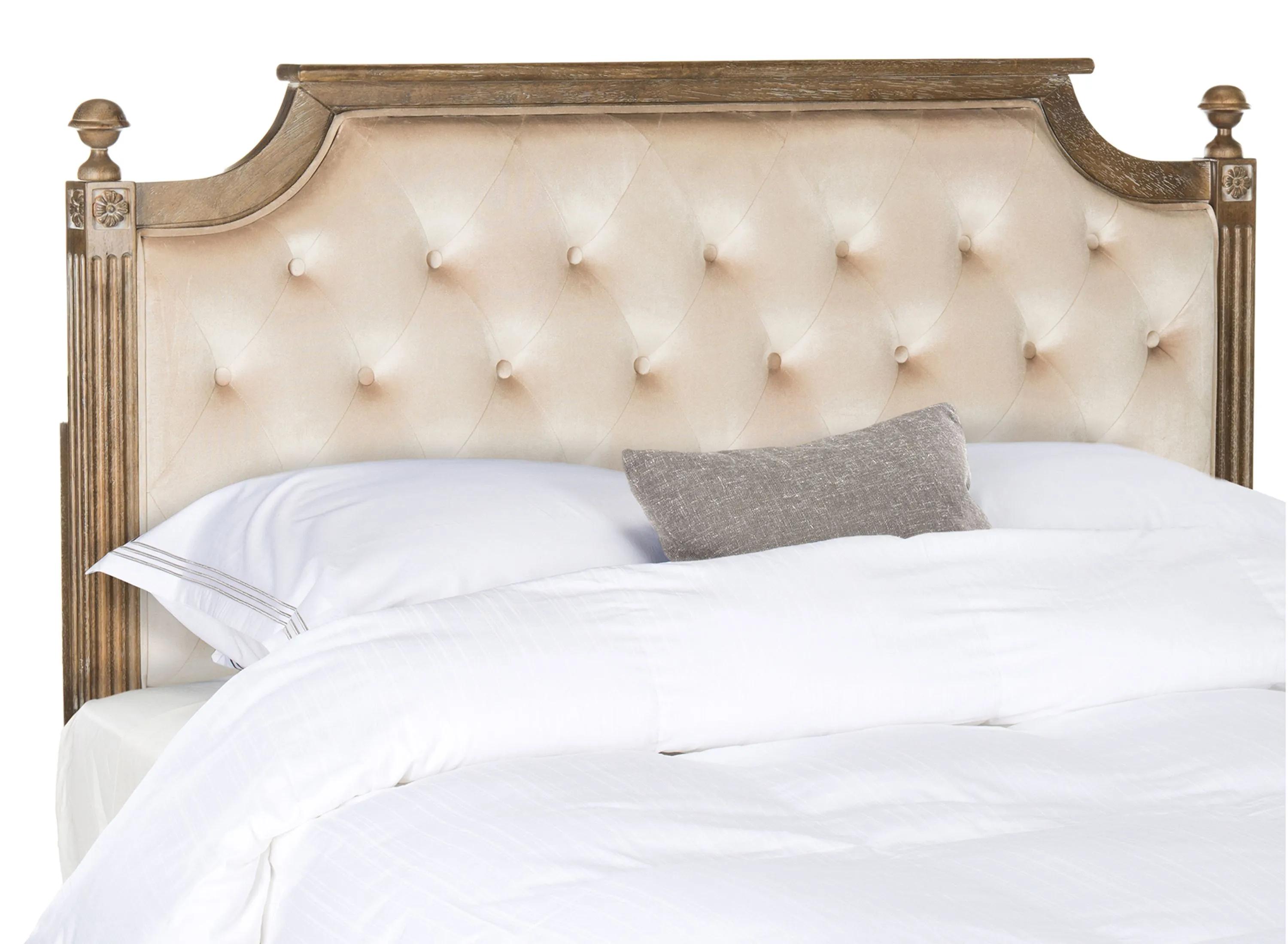 Rustic Wood Upholstered Headboard