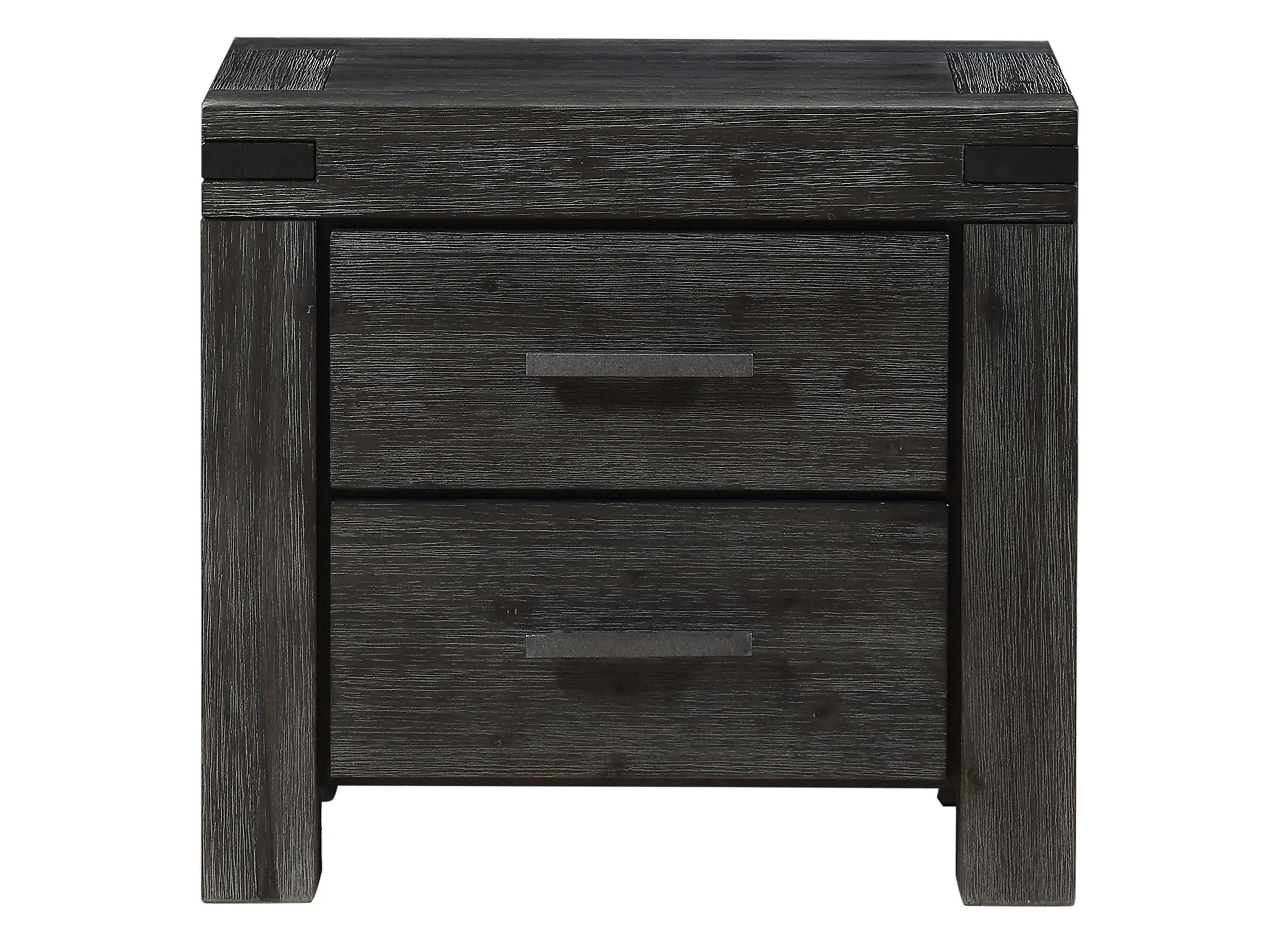 Meadow Solid Wood Two Drawer Nightstand