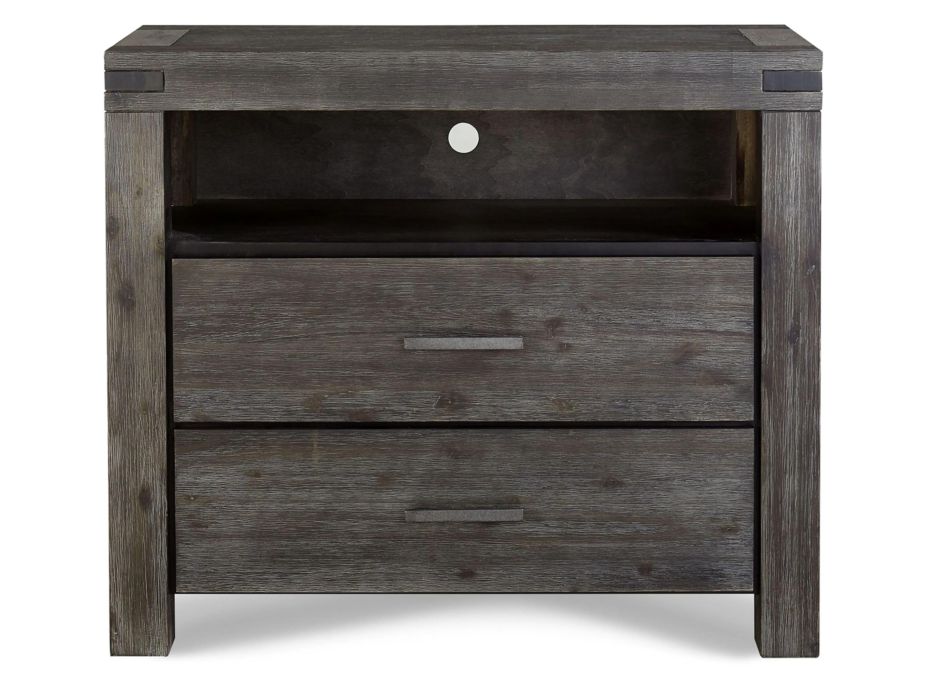 Meadow Two Drawer Solid Wood Media Chest