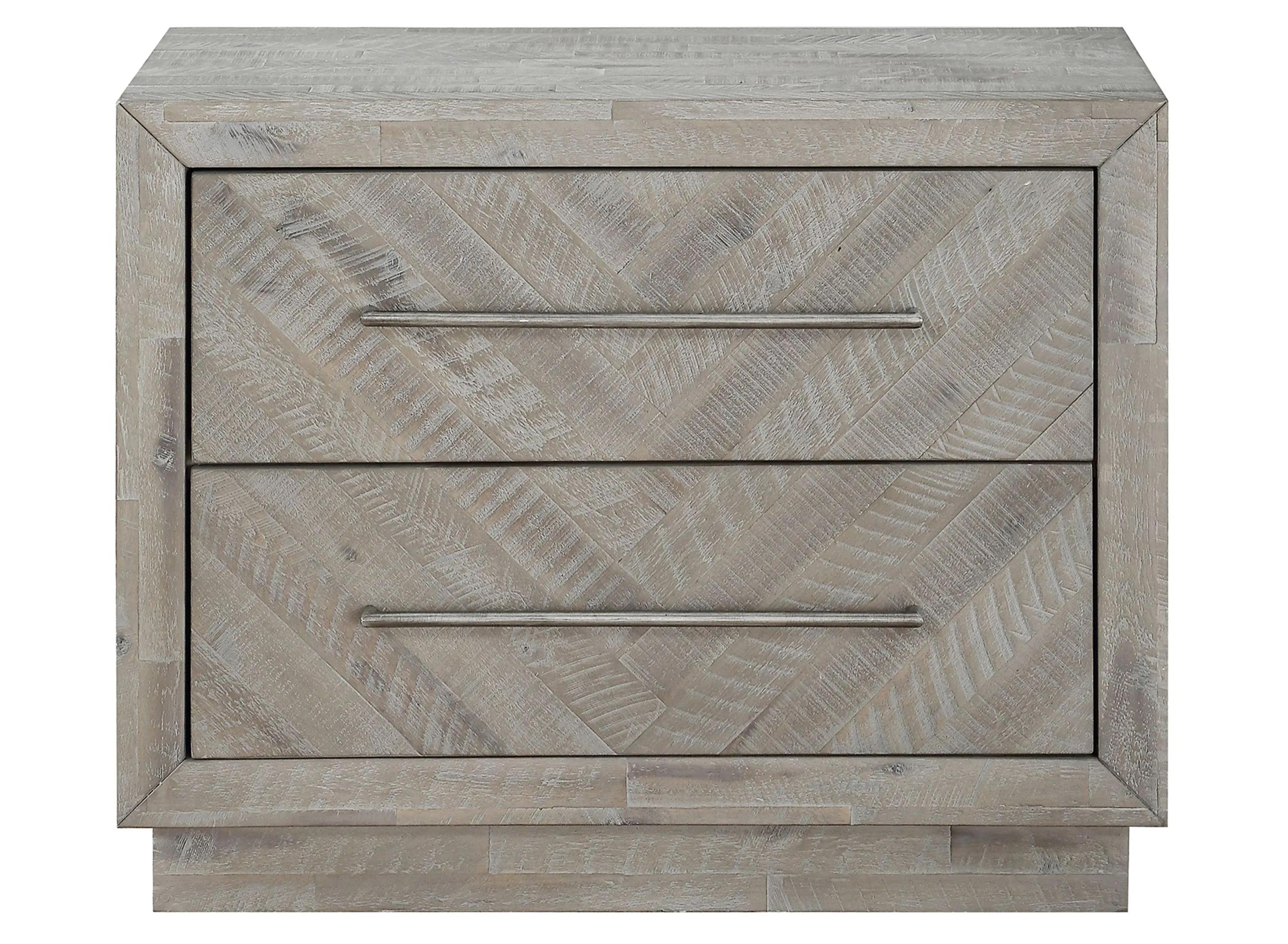 Alexandra Solid Wood Two Drawer Nightstand