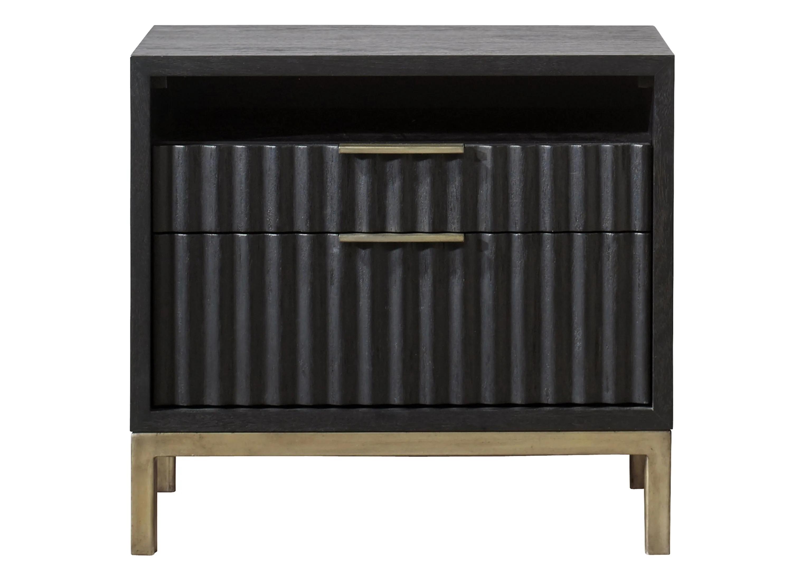 Kentfield Solid Wood Two Drawer Nightstand
