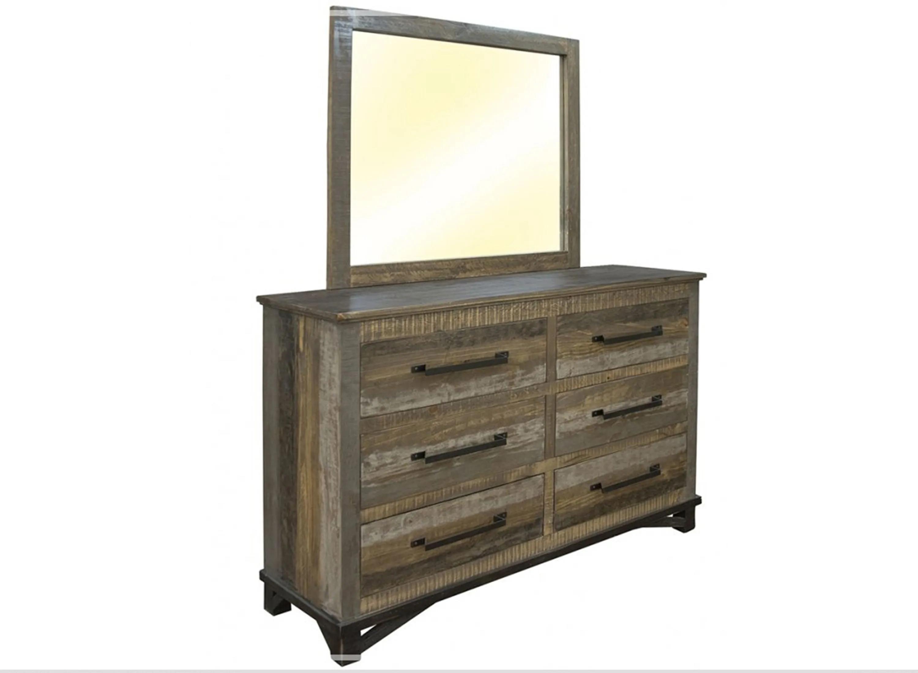 Loft Brown 6 Drawer Dresser