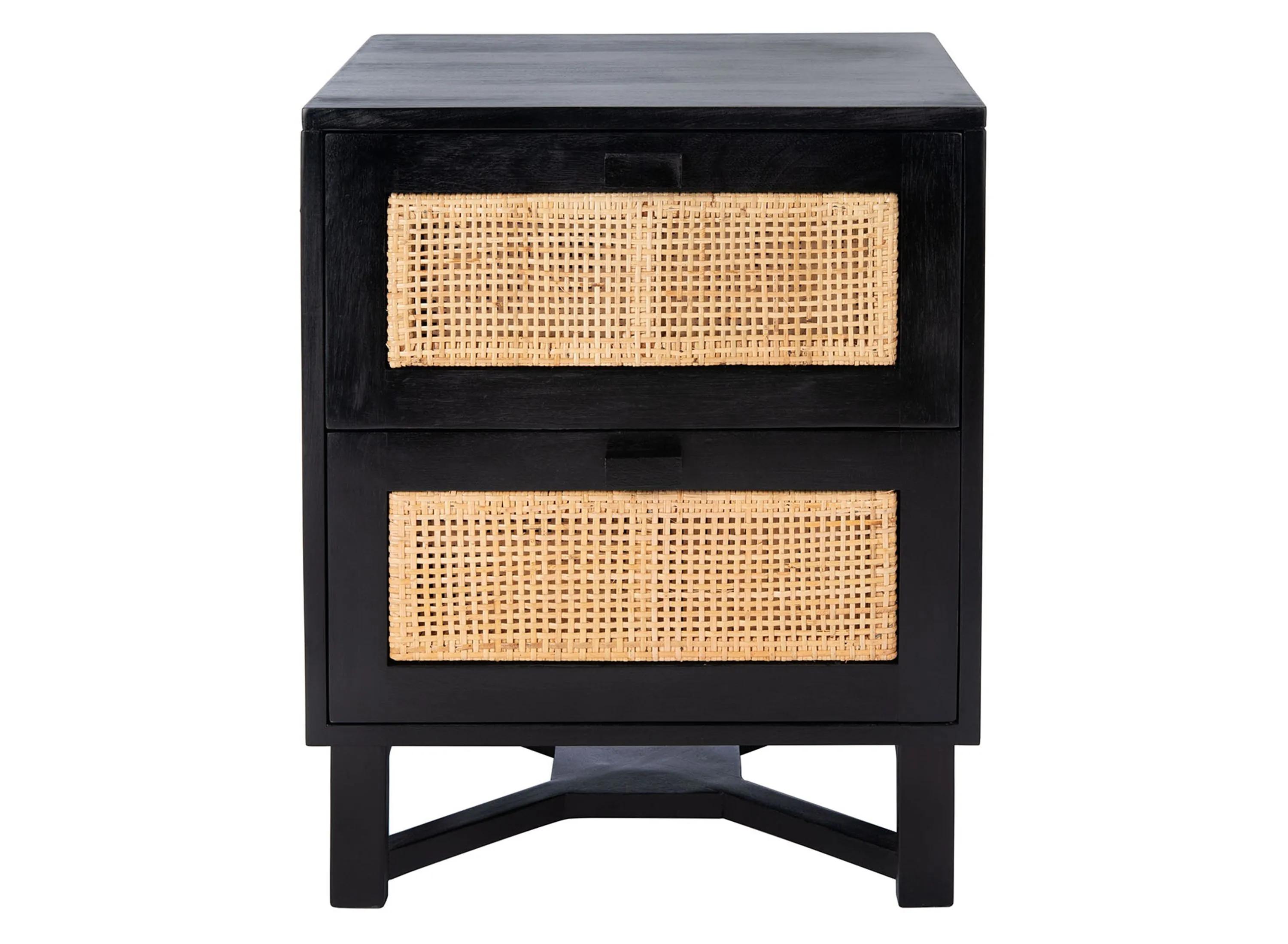 Safavieh Hedwig 2-Drawer Nightstand - Black