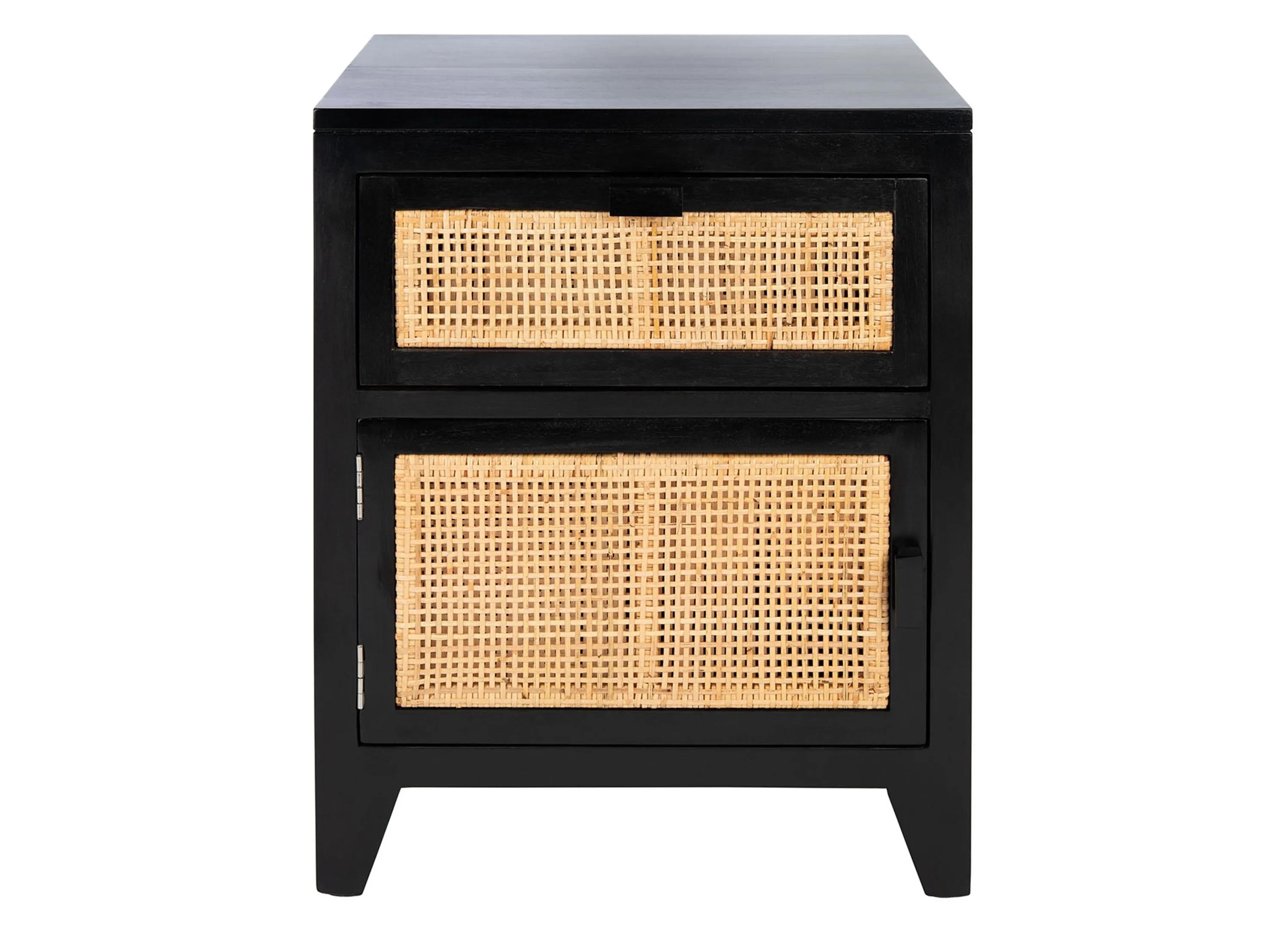 Safavieh Devon Drawer 1-Door Nightstand - Black