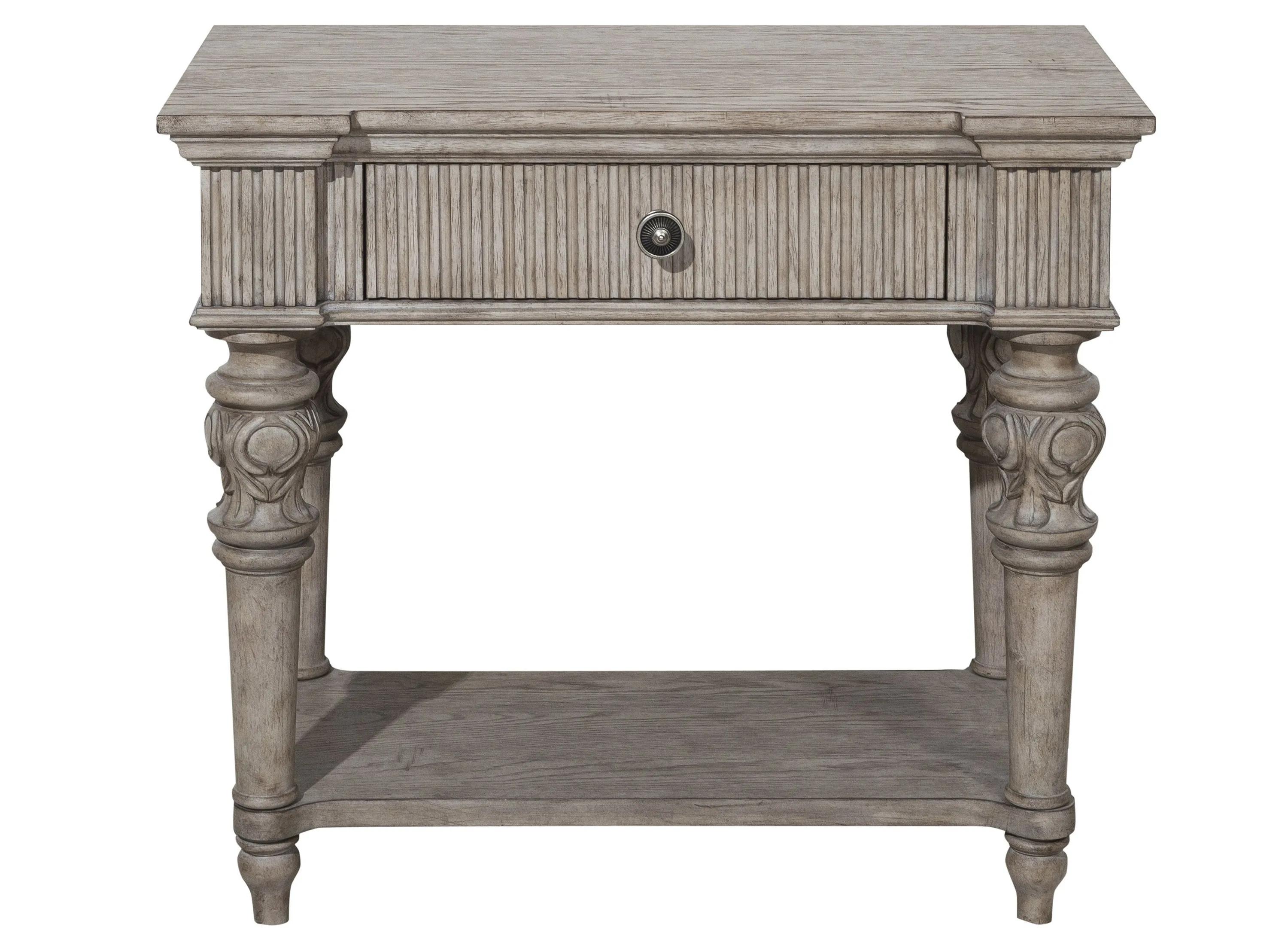 Kingsbury 1 Drawer USB Charging Open Nightstand