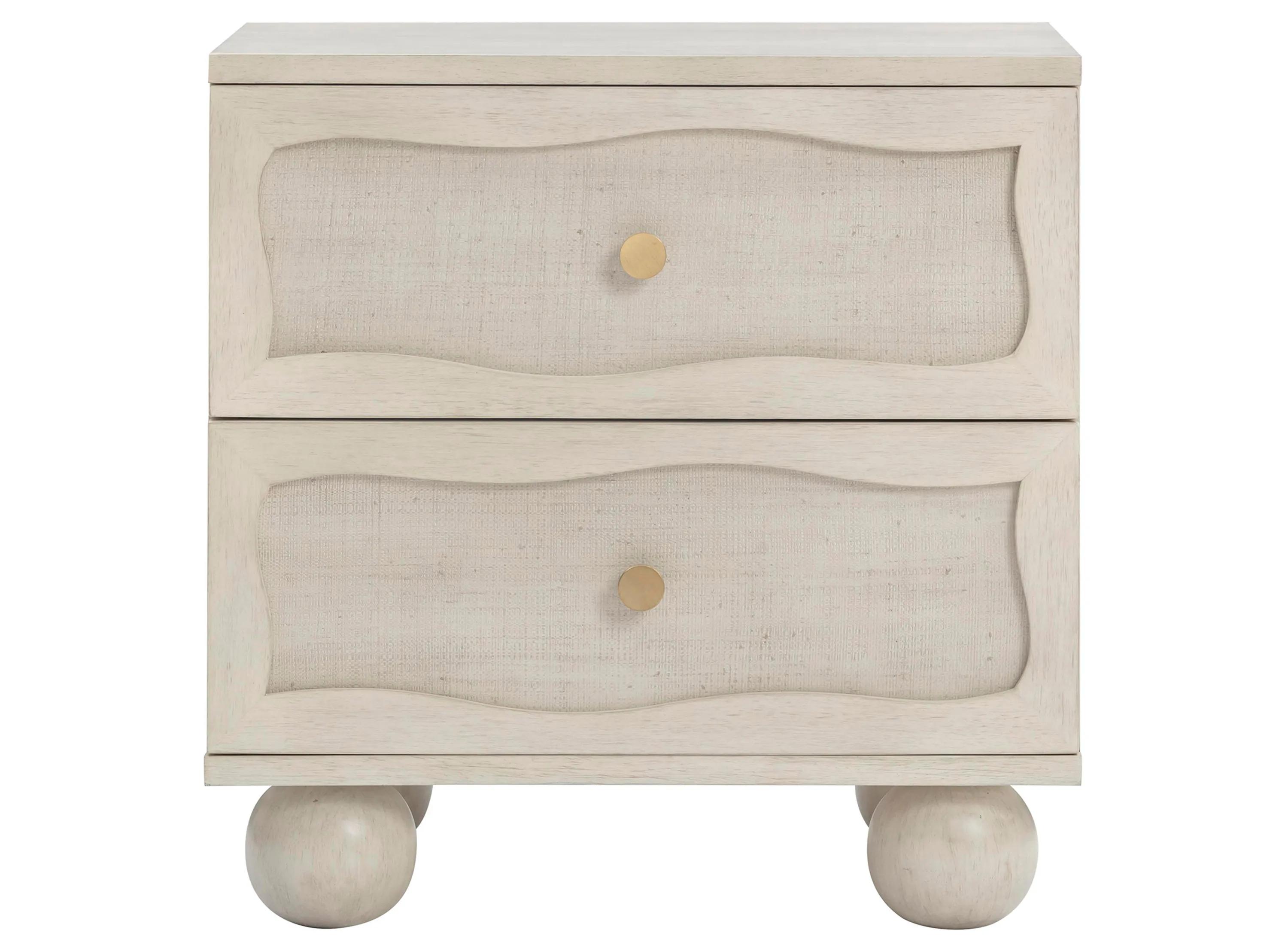 Grappa Whitewashed 2 Drawer Nightstand