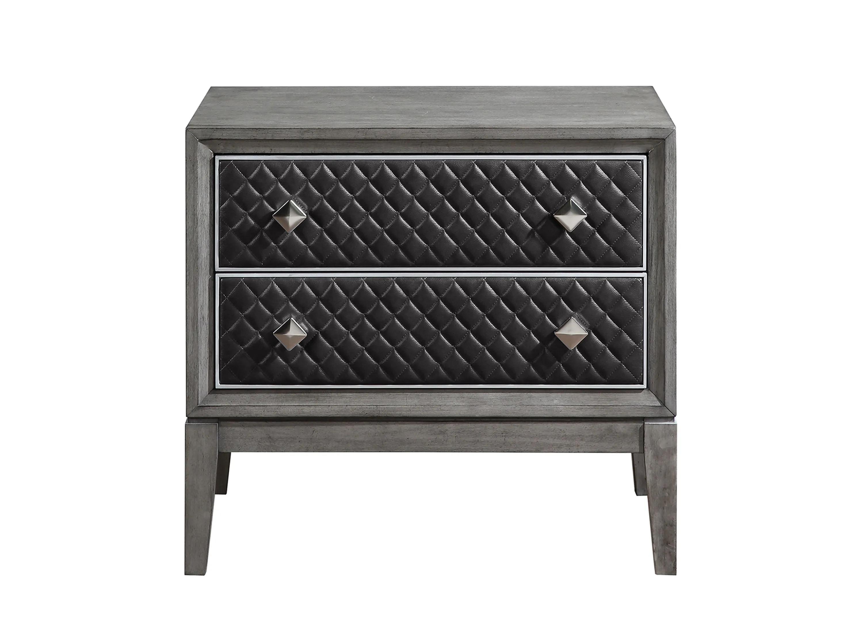 West End Wire Brushed Gray Nightstand