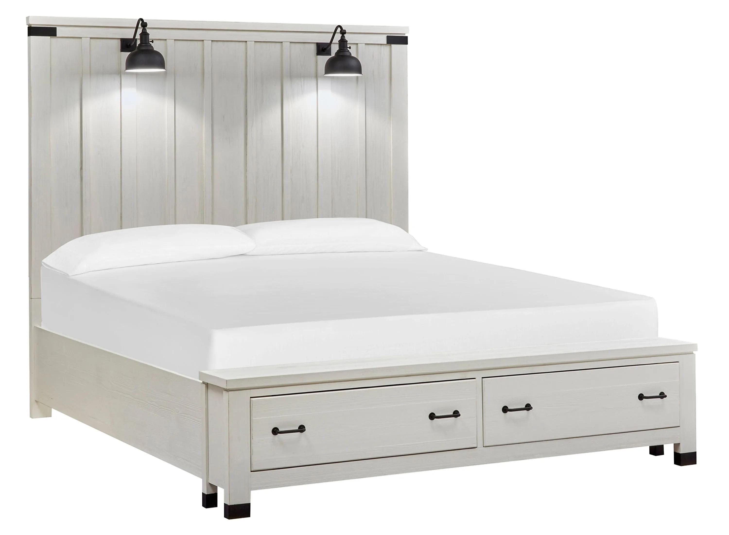 Harper Springs Panel Storage Bed with Lighting