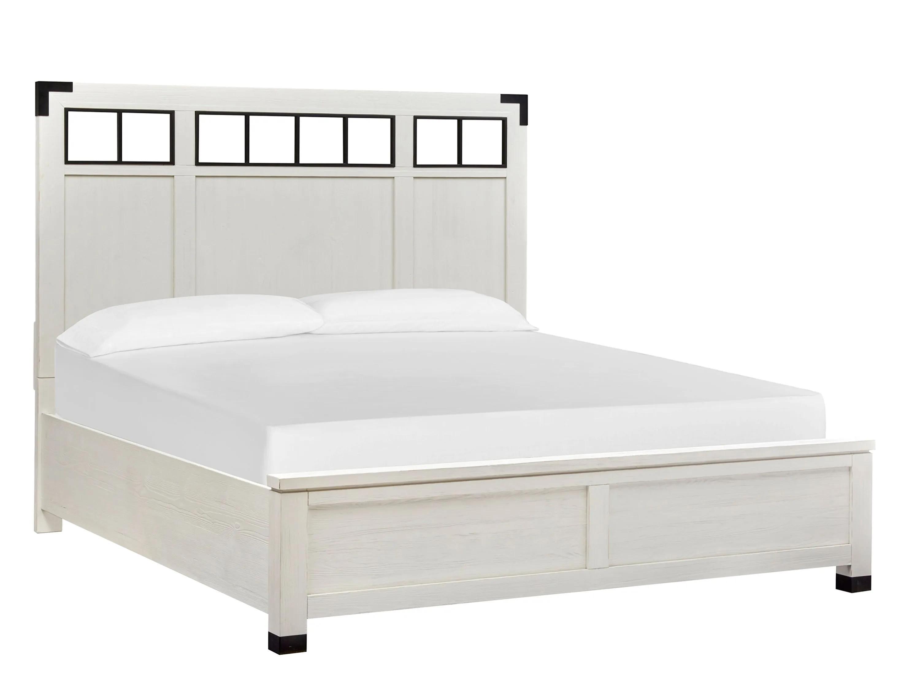 Harper Springs Panel Bed with Metal Accent