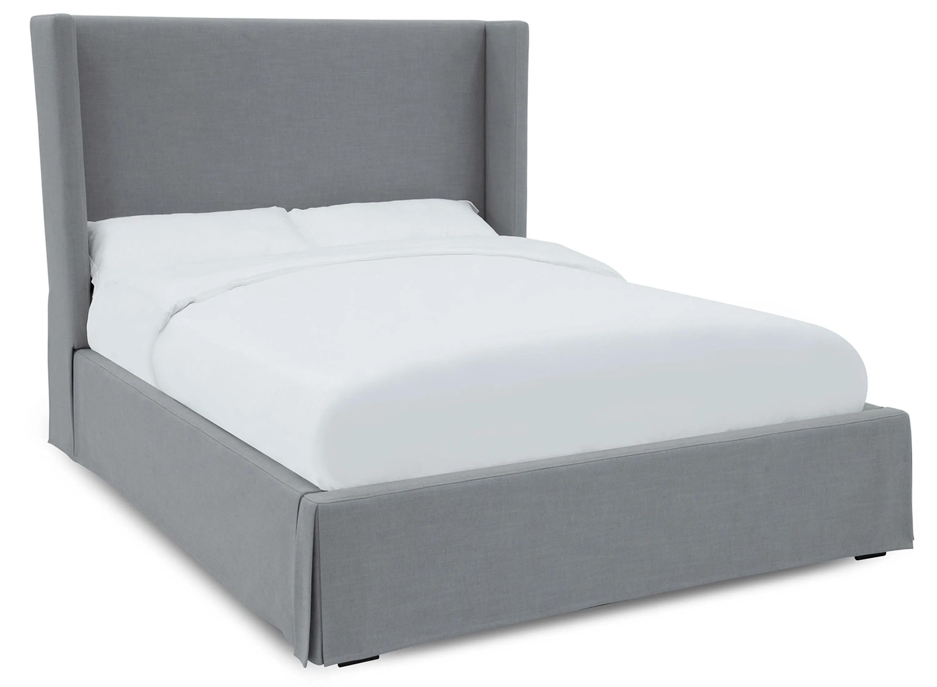 Cresta Upholstered Skirted Panel Bed