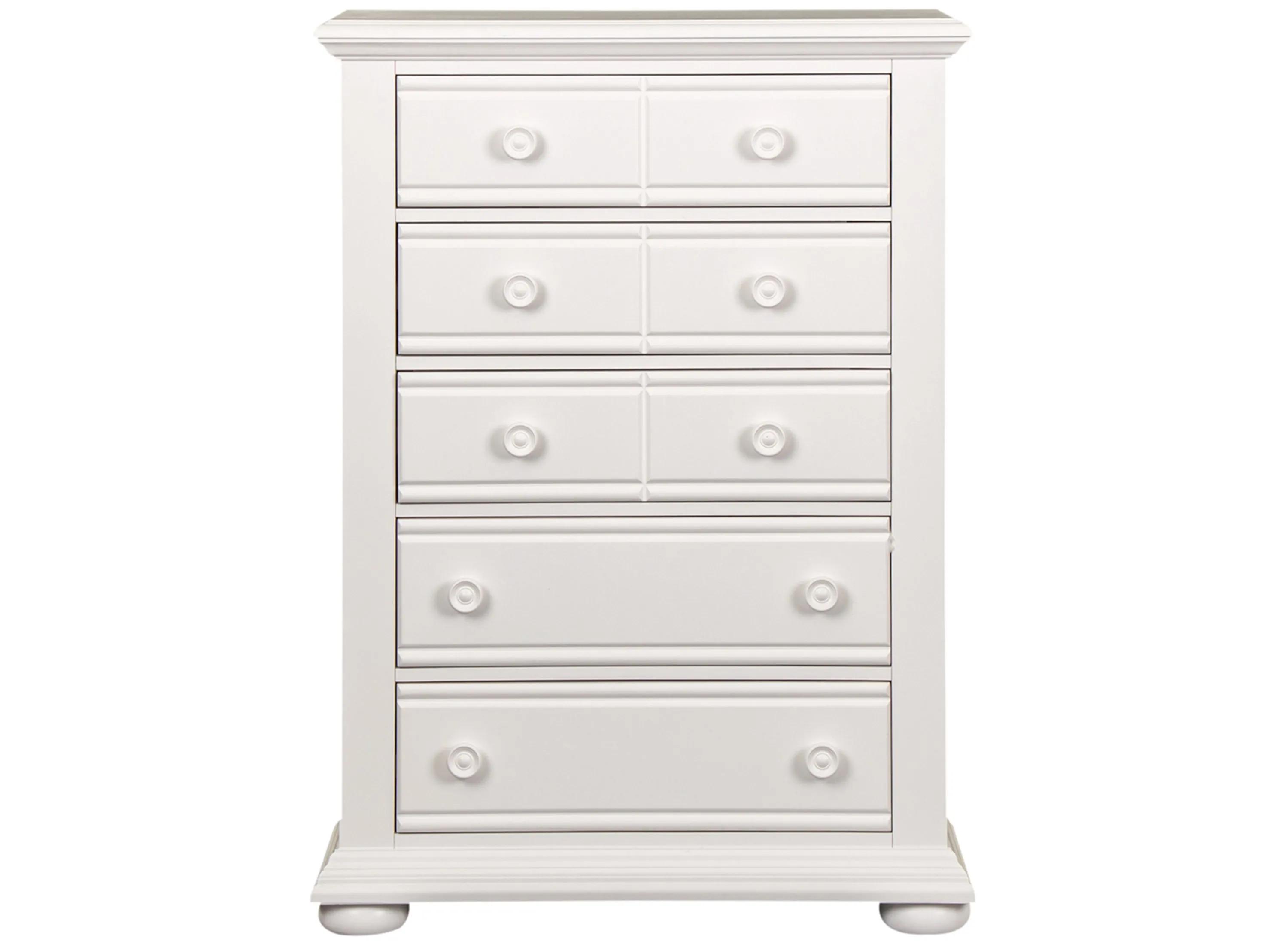 Summer House Oyster White 36" 5 Drawer Chest