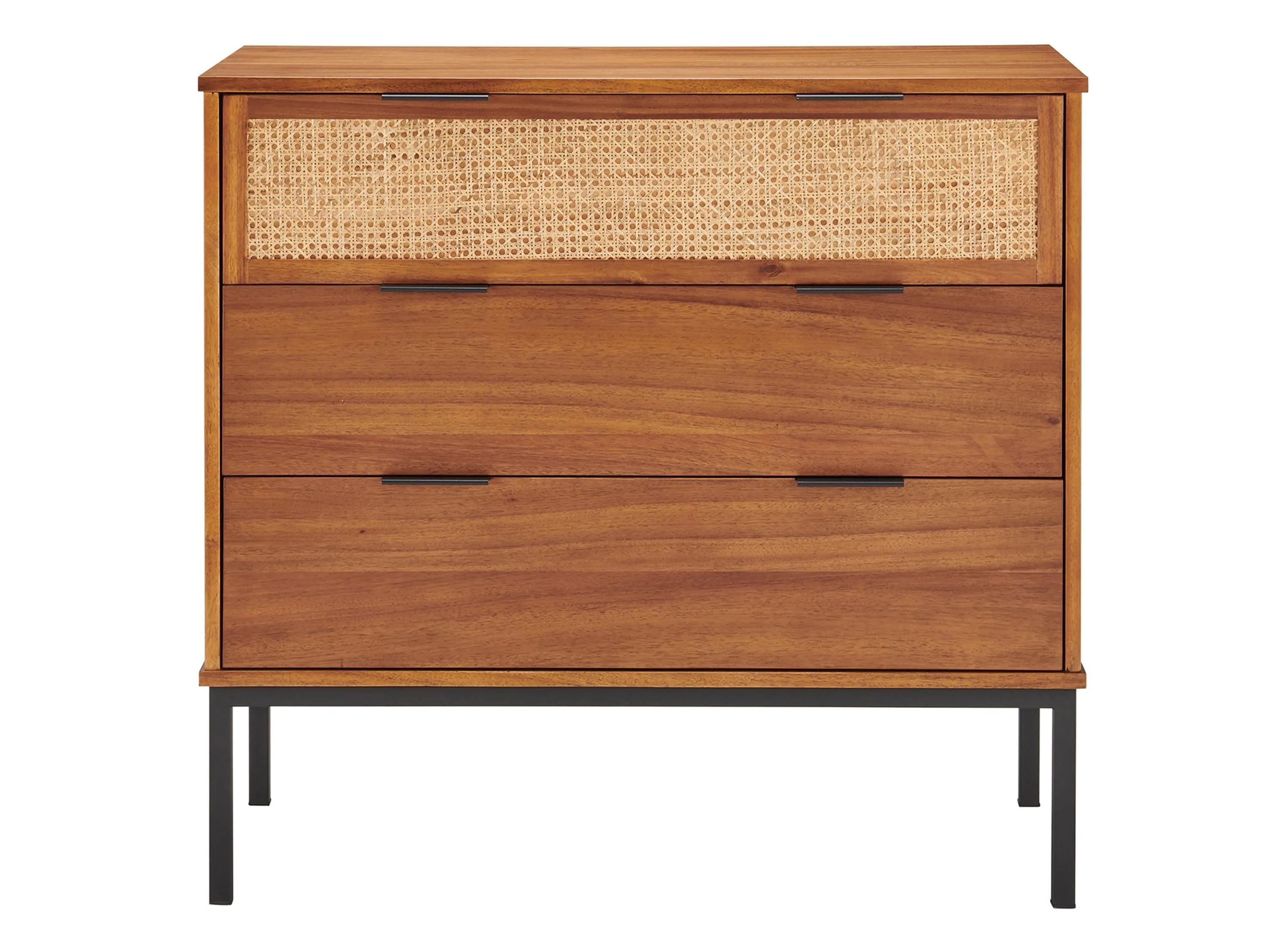 Caine Rattan 3-Drawer Chest