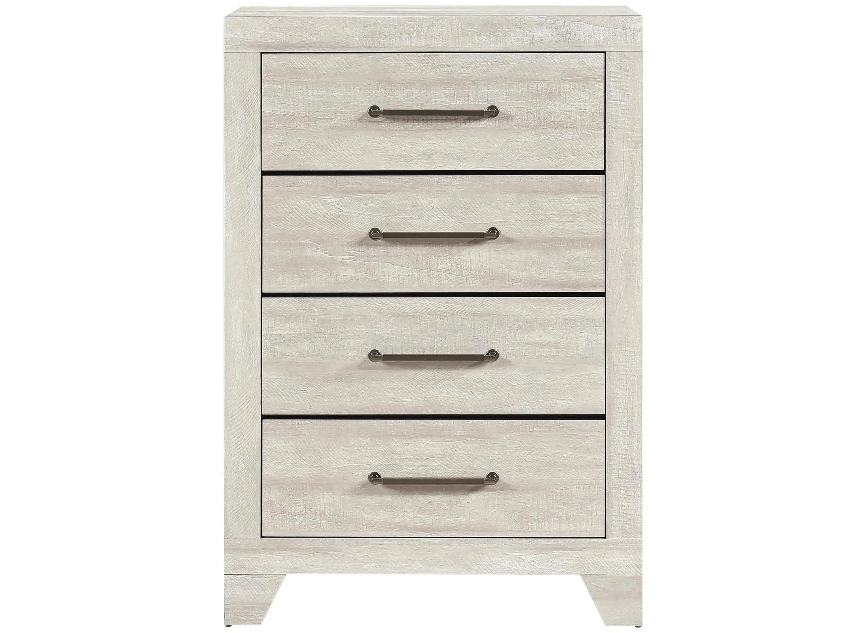 Aspen Dusty Gray Oak 4 Drawer Chest