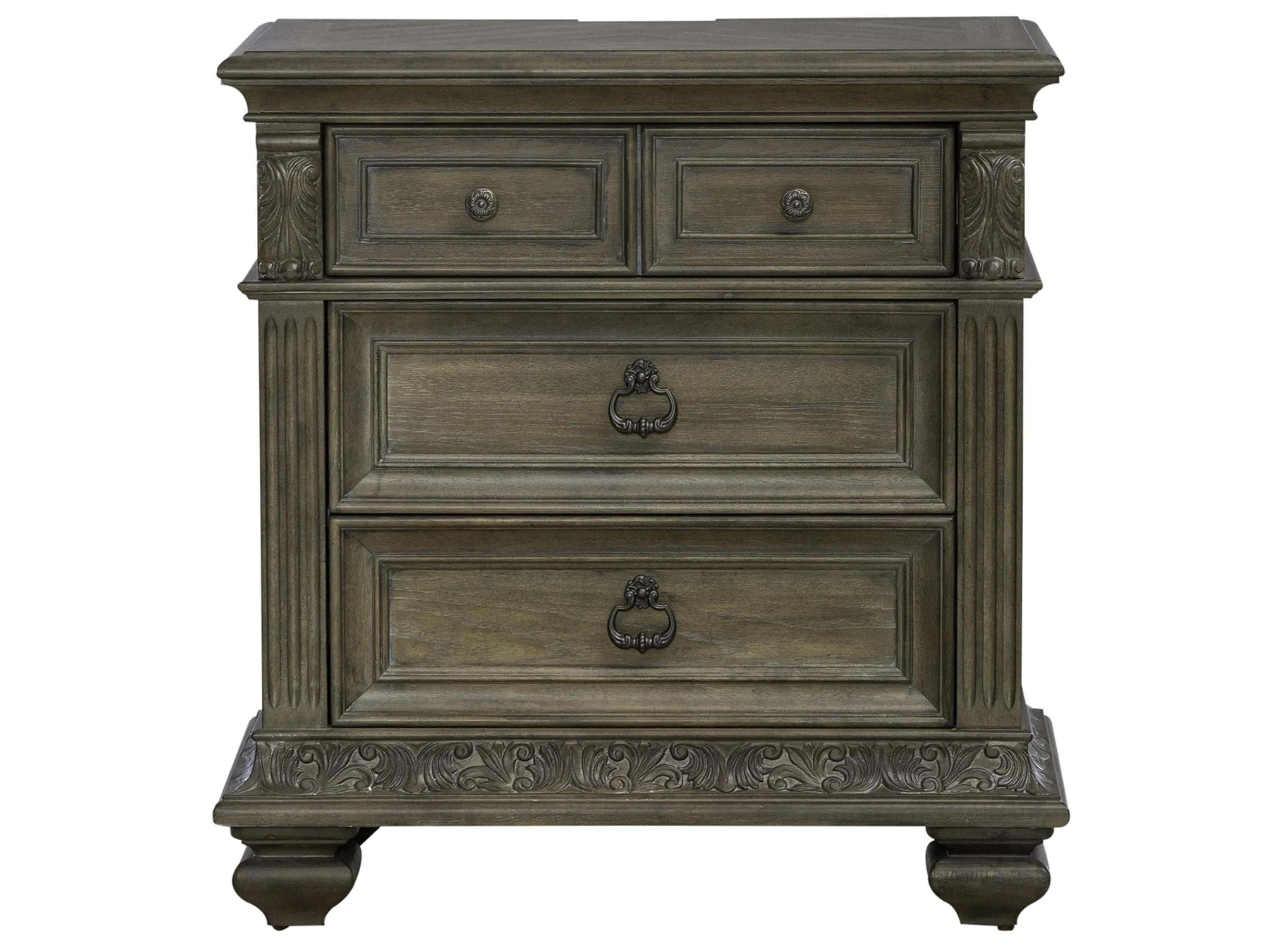 Carlisle Court Bedside Chest w/ Charging Station