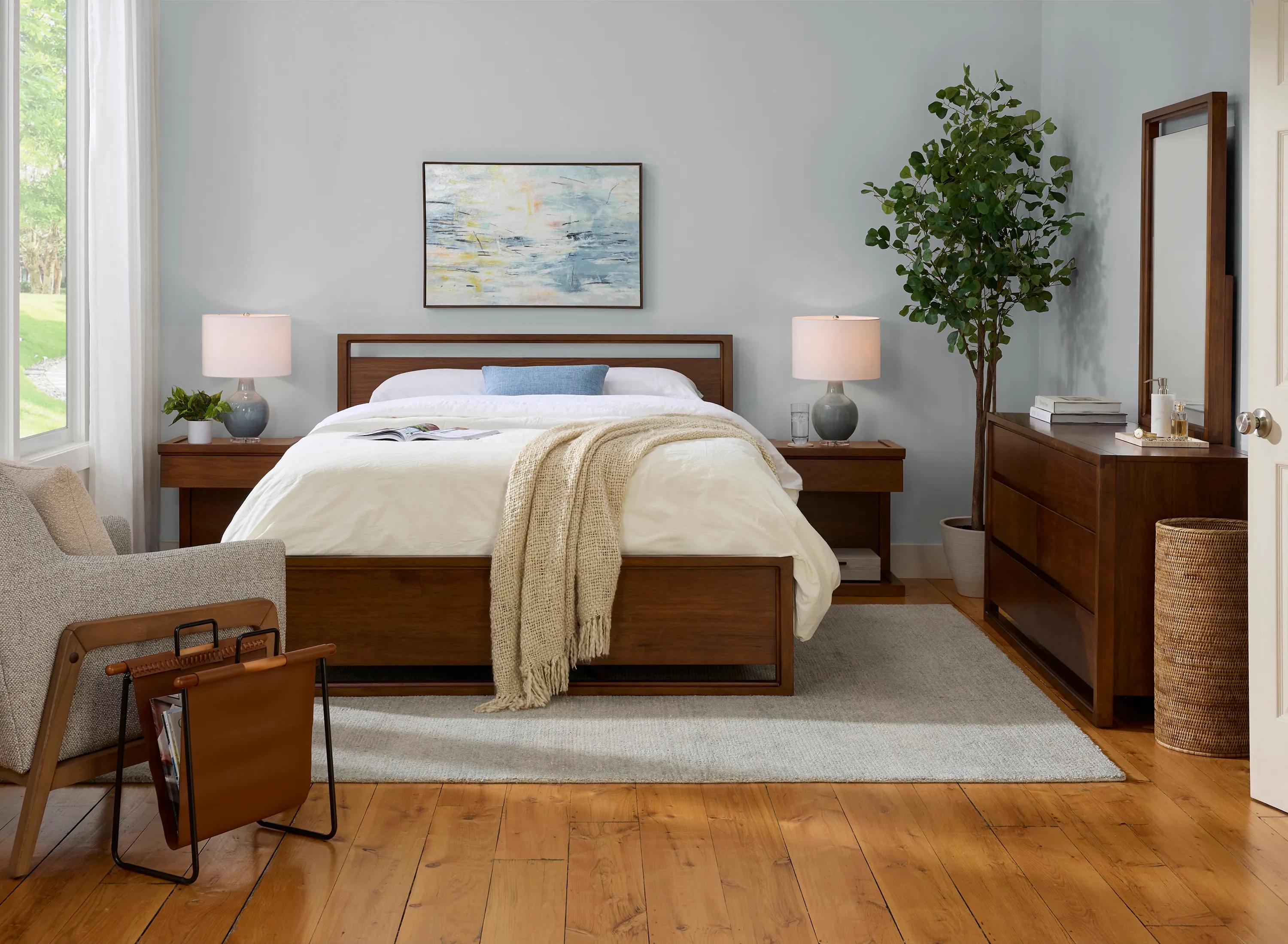 Aversa 4-pc. Platform Bedroom Set w/ 1-Side Storage Bed & 1-Drawer Nightsta