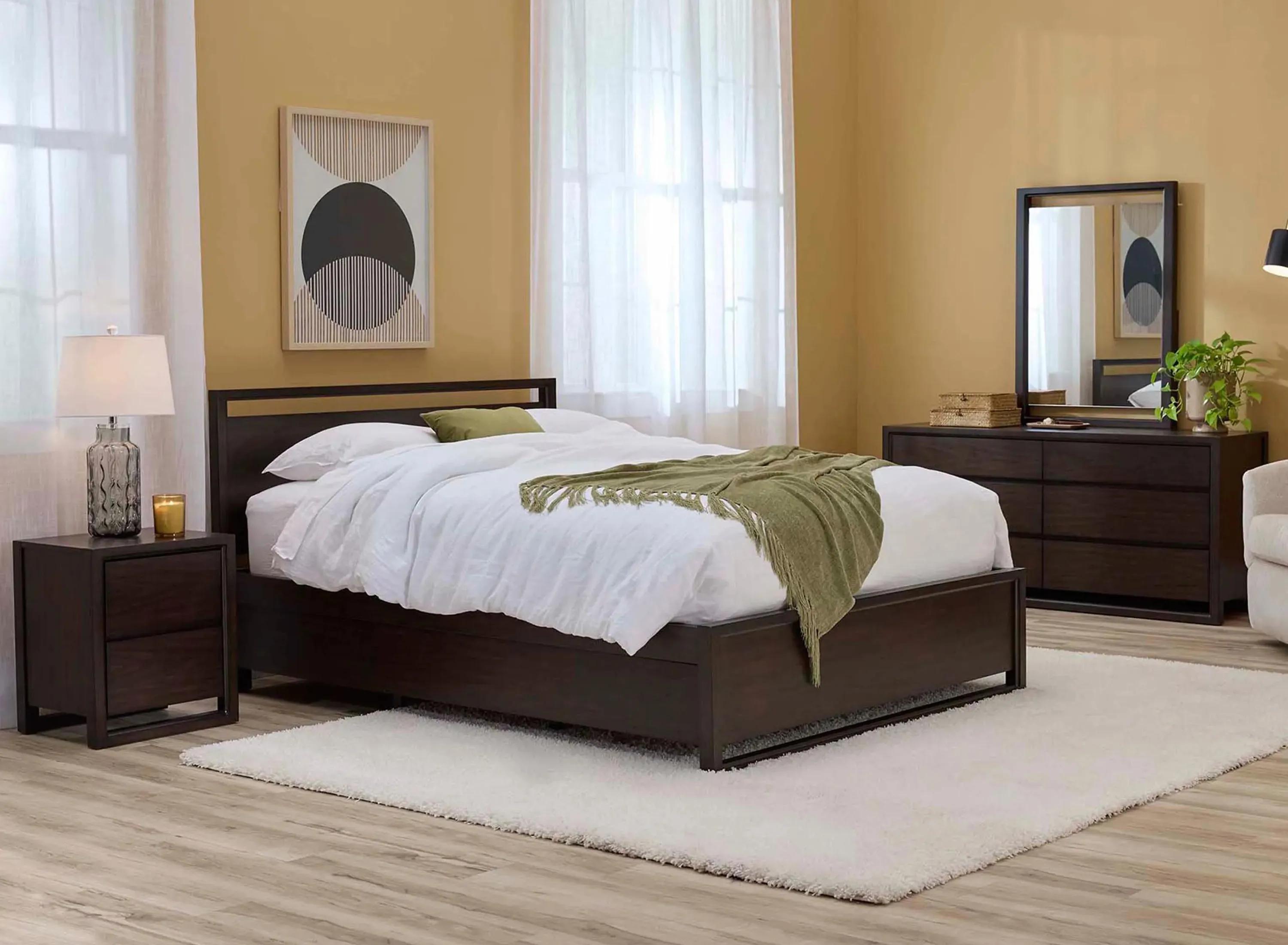 Aversa 4-pc. Bedroom Set w/ 1-side Storage Bed and 2-Drawer Nightstand