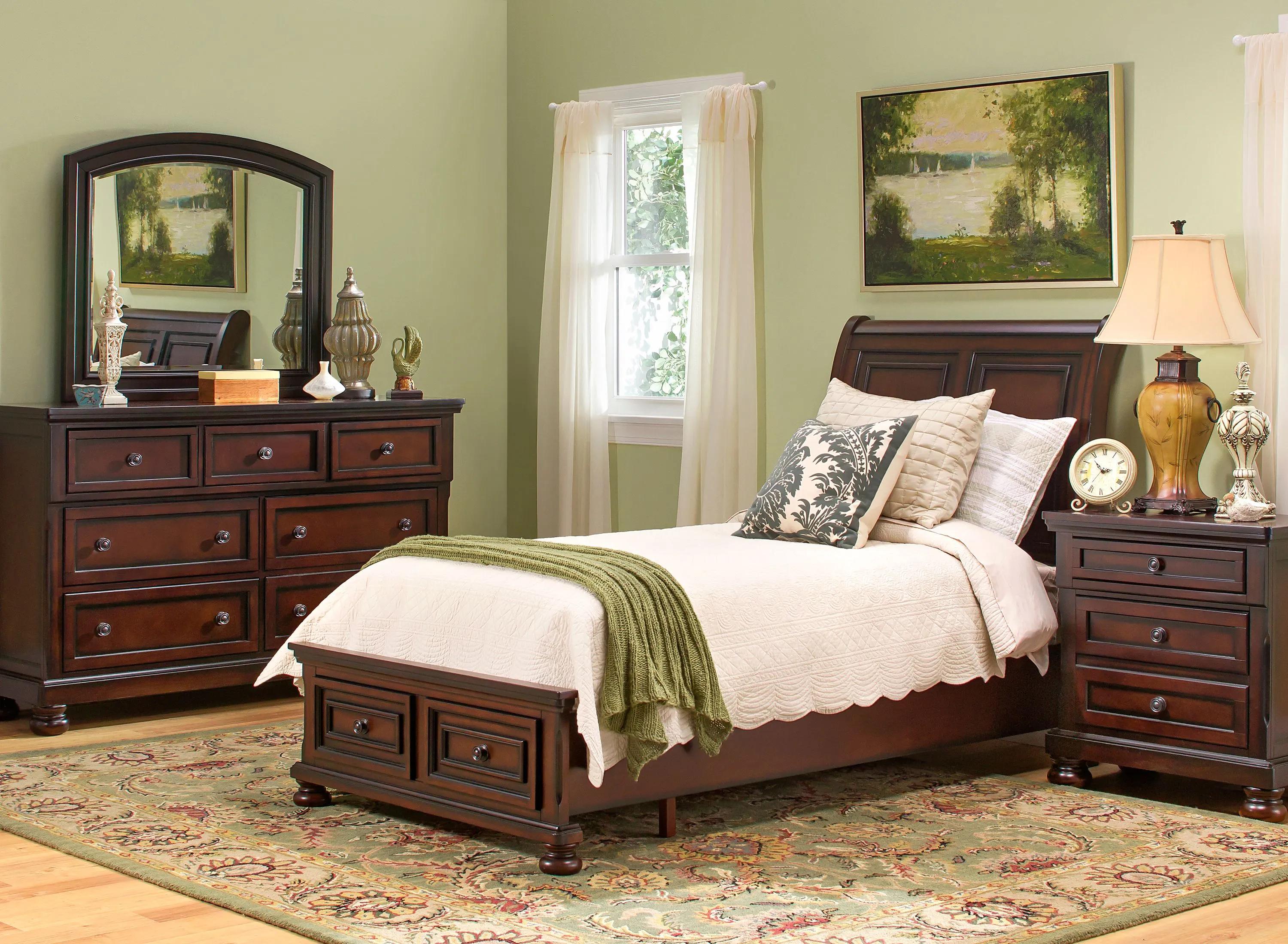 589321593 Donegan 4-pc. Sleigh Platform Storage Bedroom Set sku 589321593