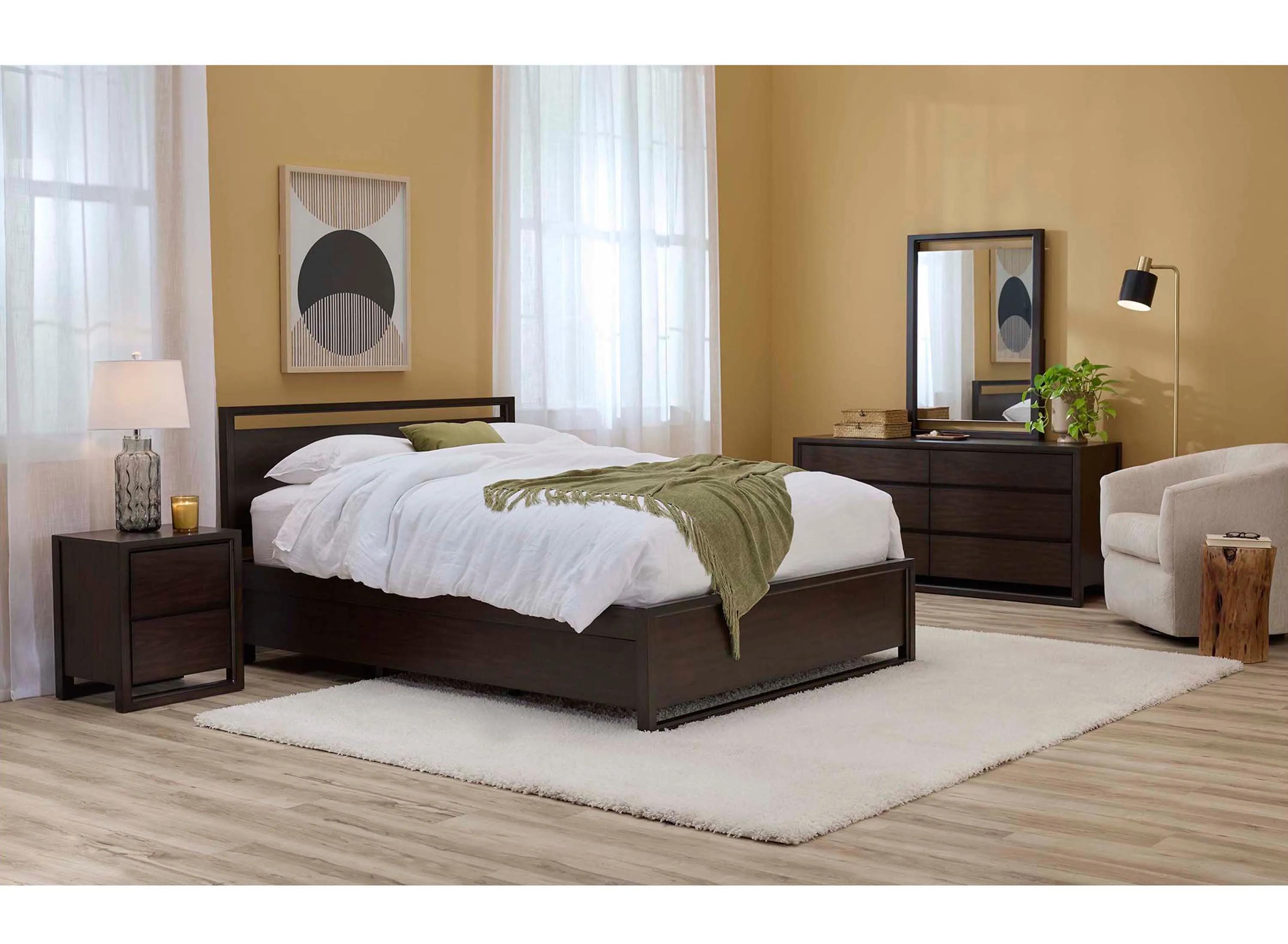 Aversa 4-pc. Bedroom Set w/ 2-side Storage Bed and 1-Drawer Nightstand