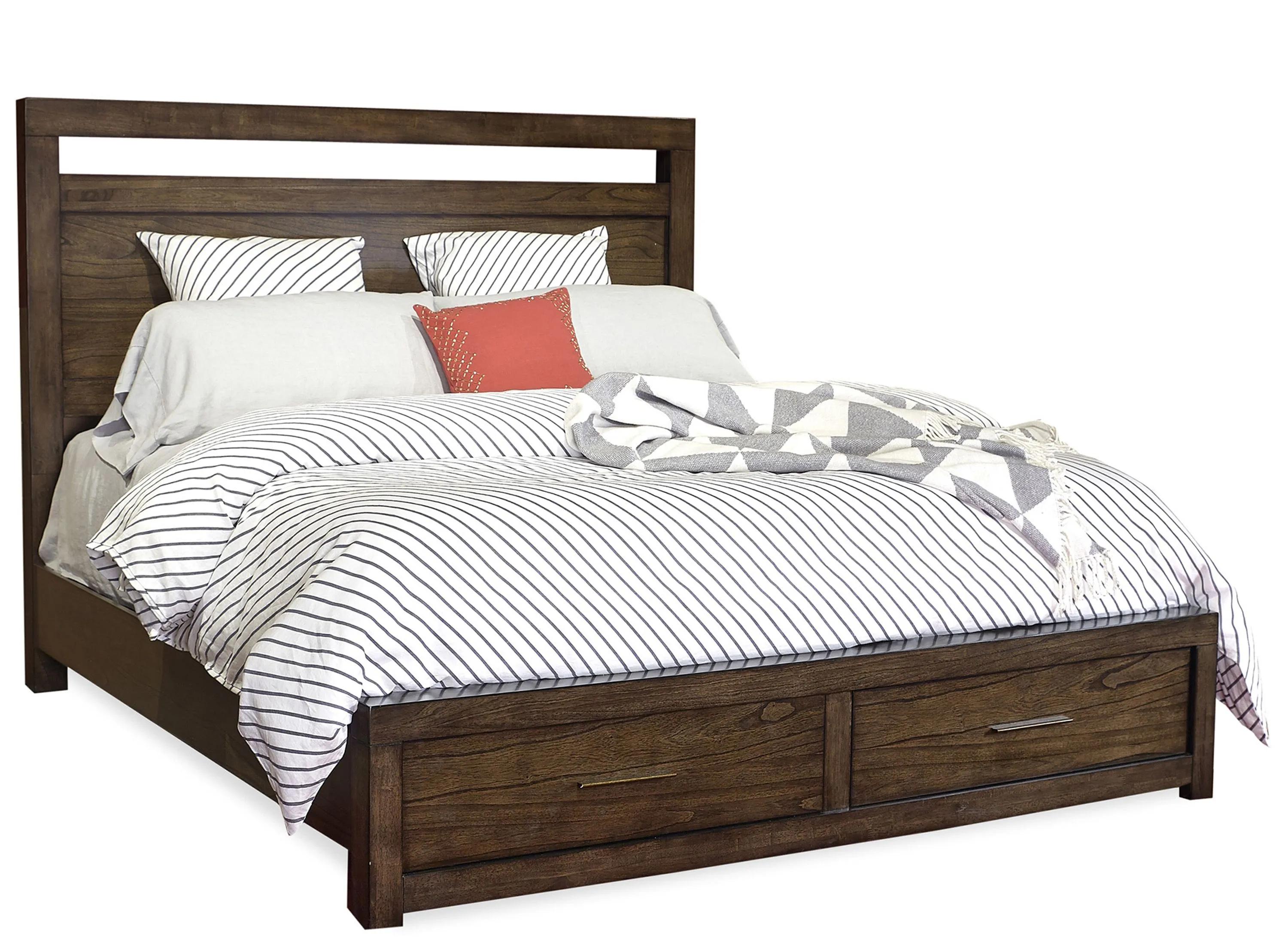 Modern Loft Panel Bed with Storage