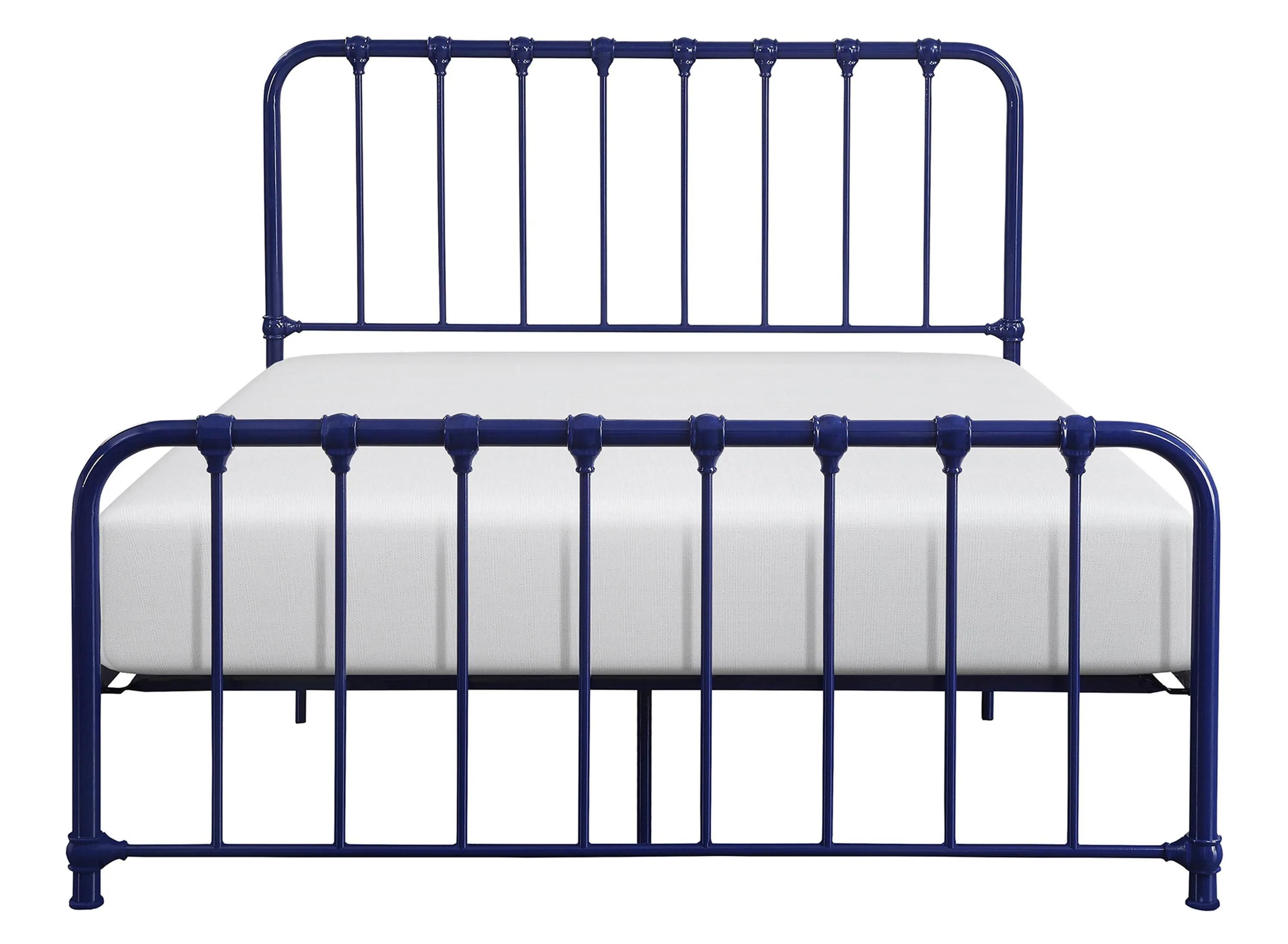 Bethany Blue Full Metal Bed In A Box