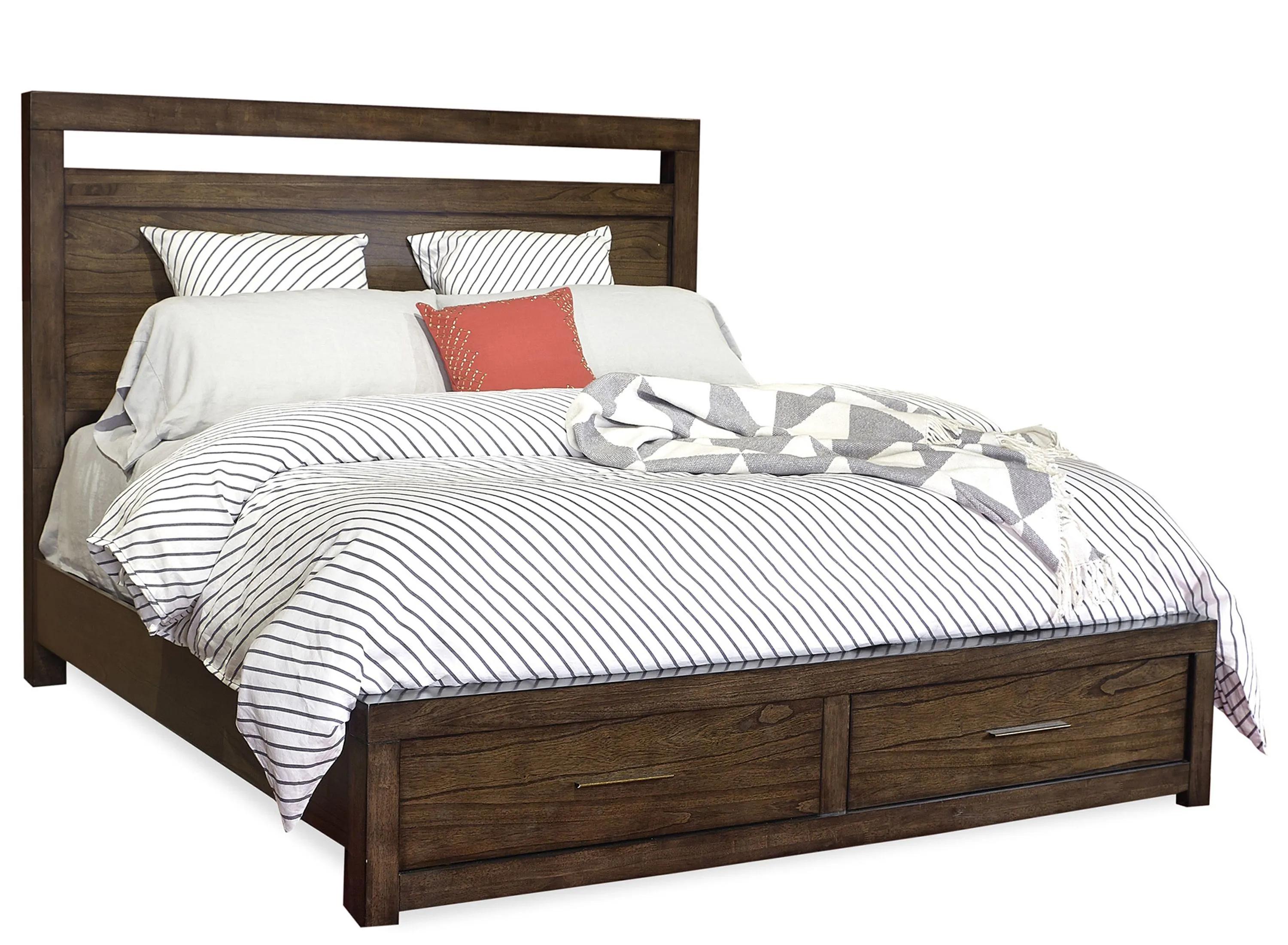 Modern Loft King Panel Bed with Storage