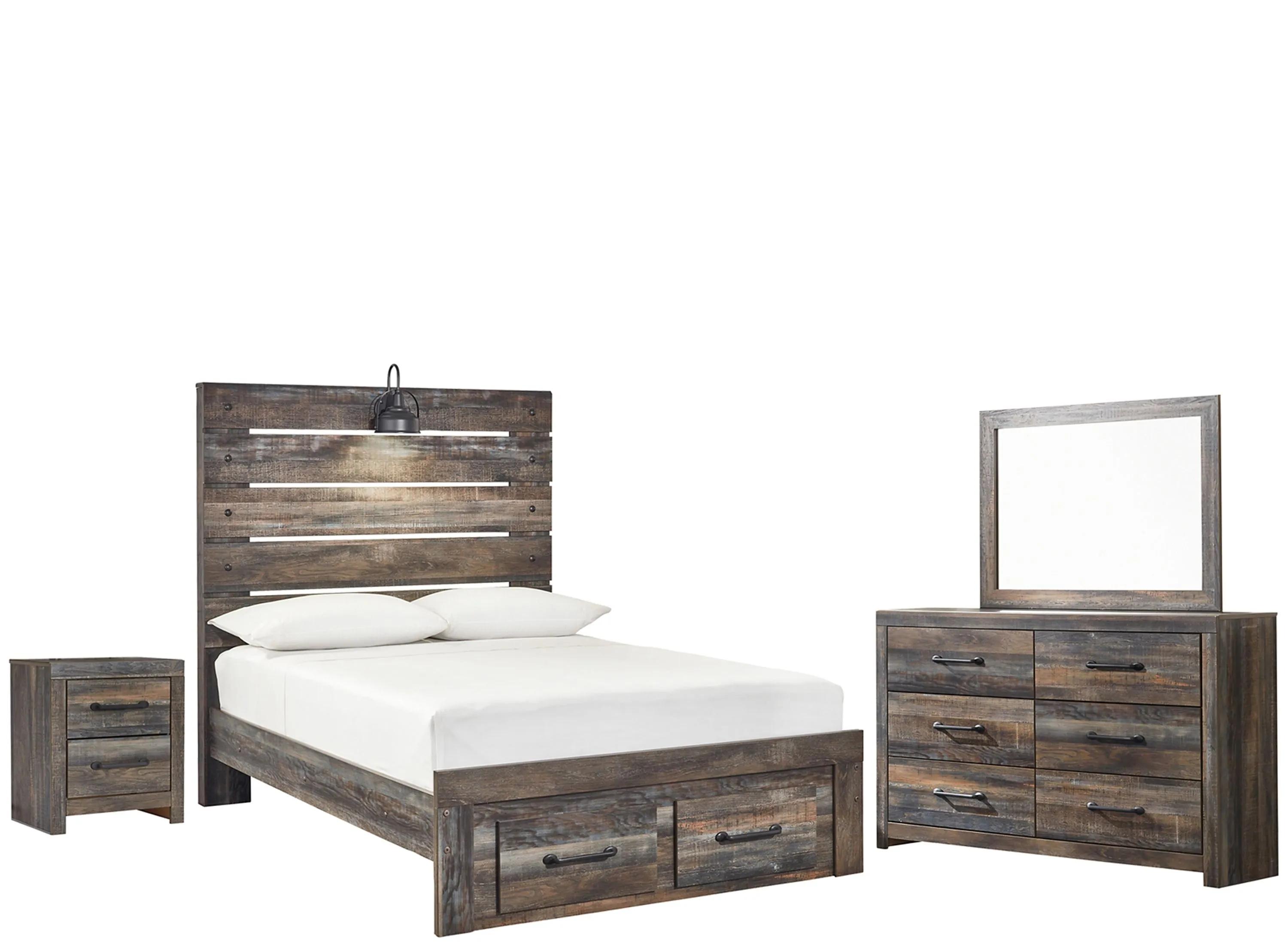 Luna 4-pc. Panel Bedroom Set w/Storage