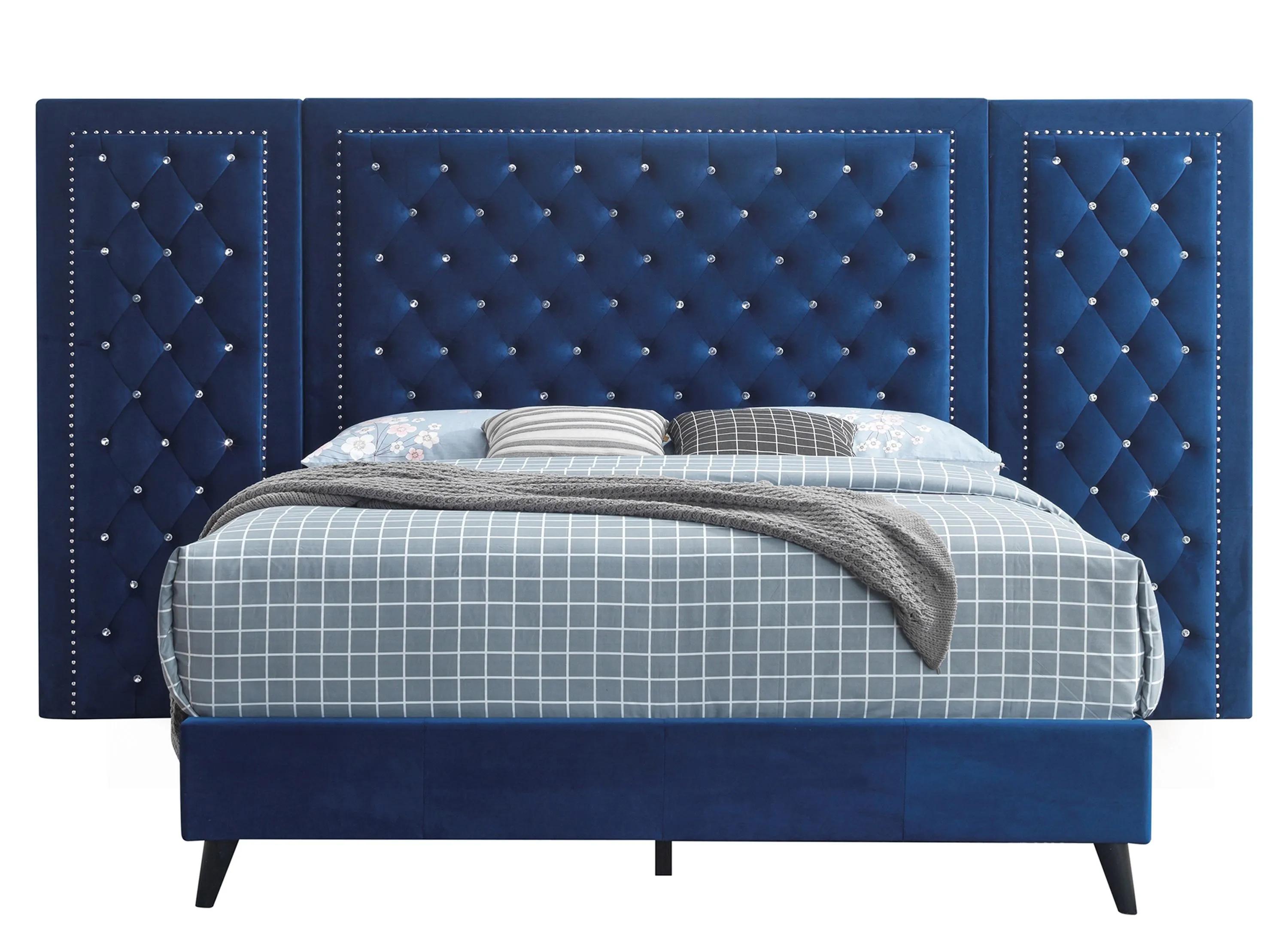 Alba Upholstered Panel Bed with Upholstered Side Panels