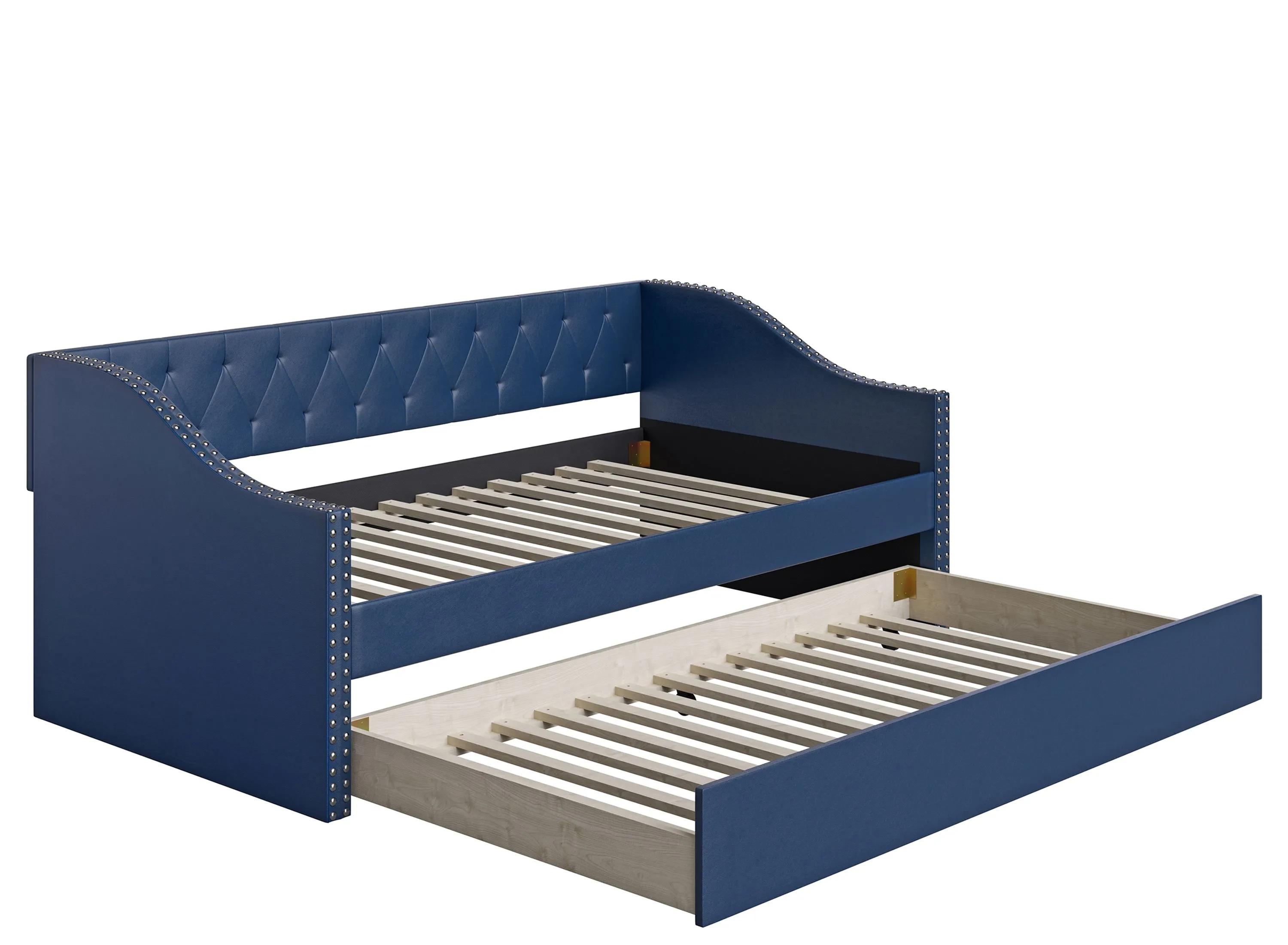 Delaware Faux Leather Daybed with Trundle Set