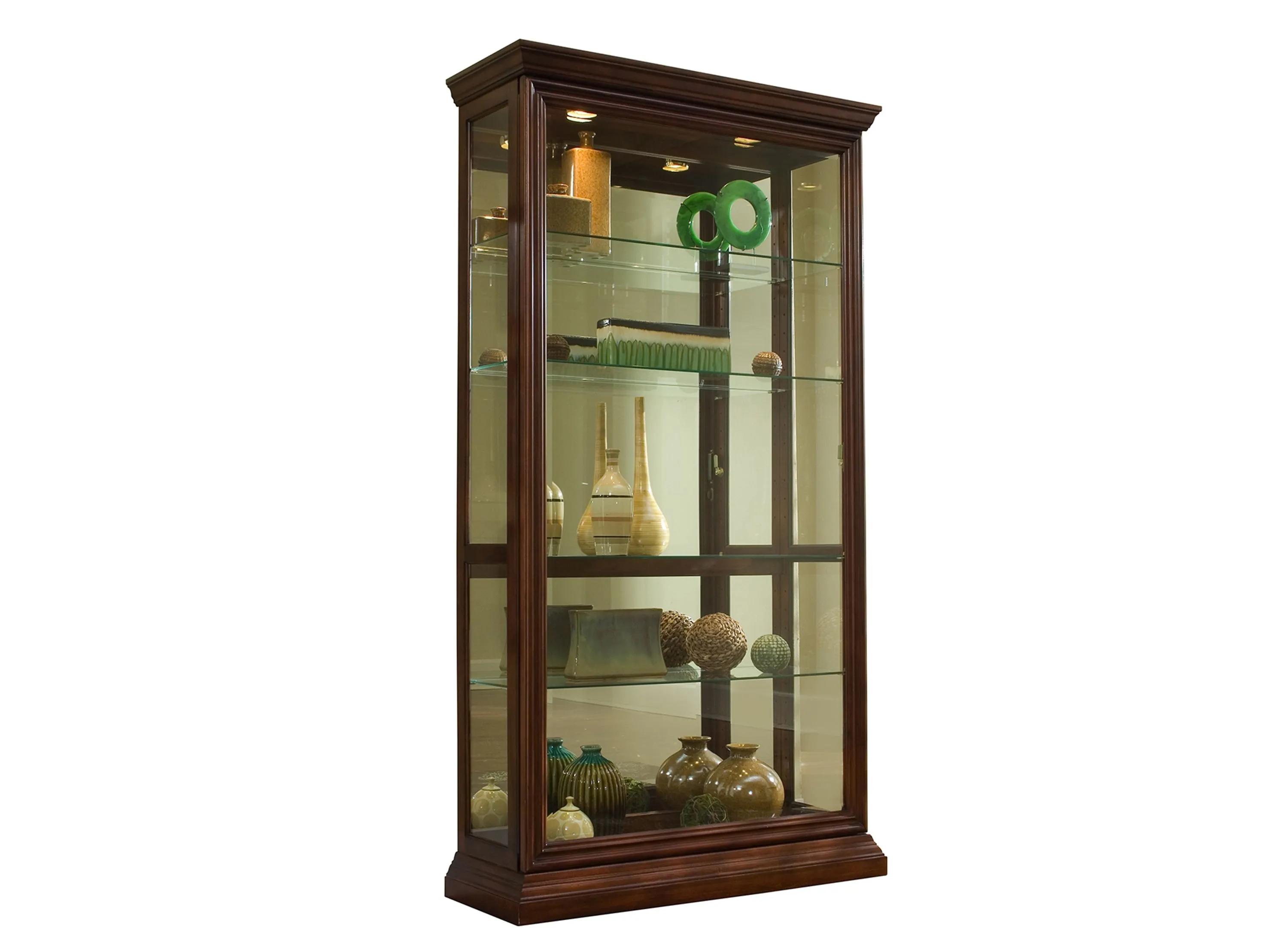 Pulaski Lighted Sliding Door Curio Cabinet