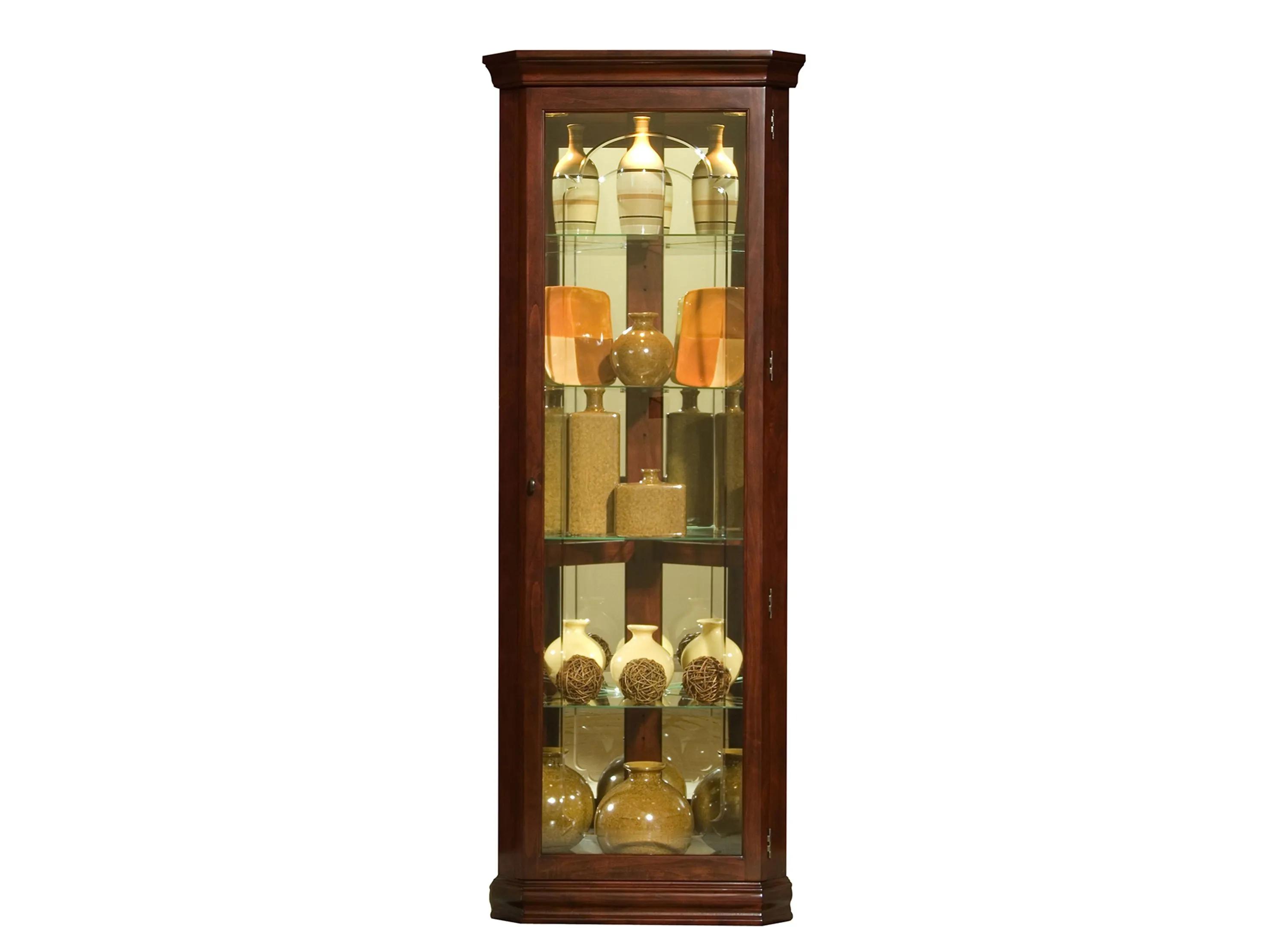 647245050 Pulaski Mirrored Corner Curio Cabinet sku 647245050