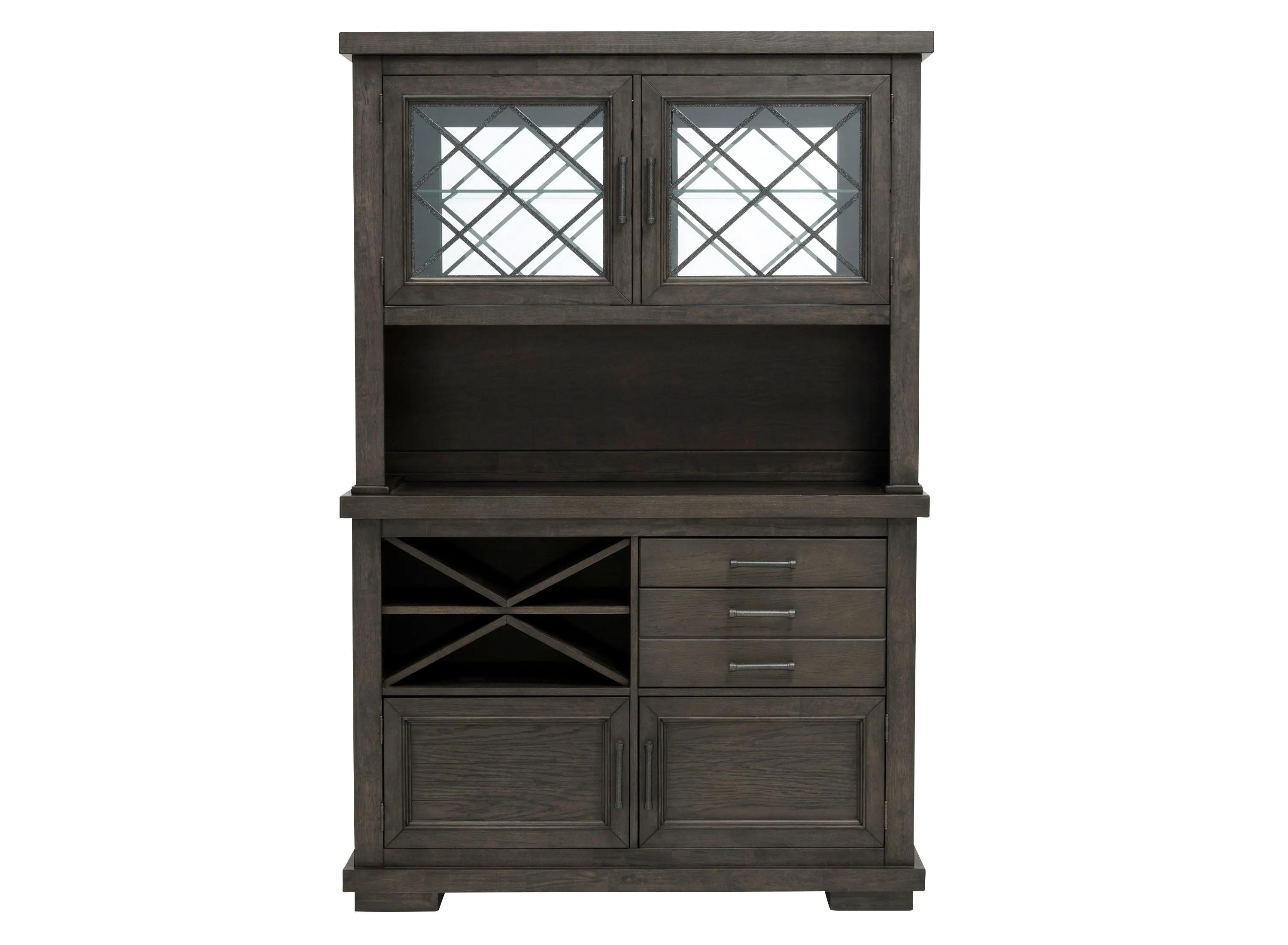 Halloway 2-pc. China Cabinet w/ Lighting and Wine Storage