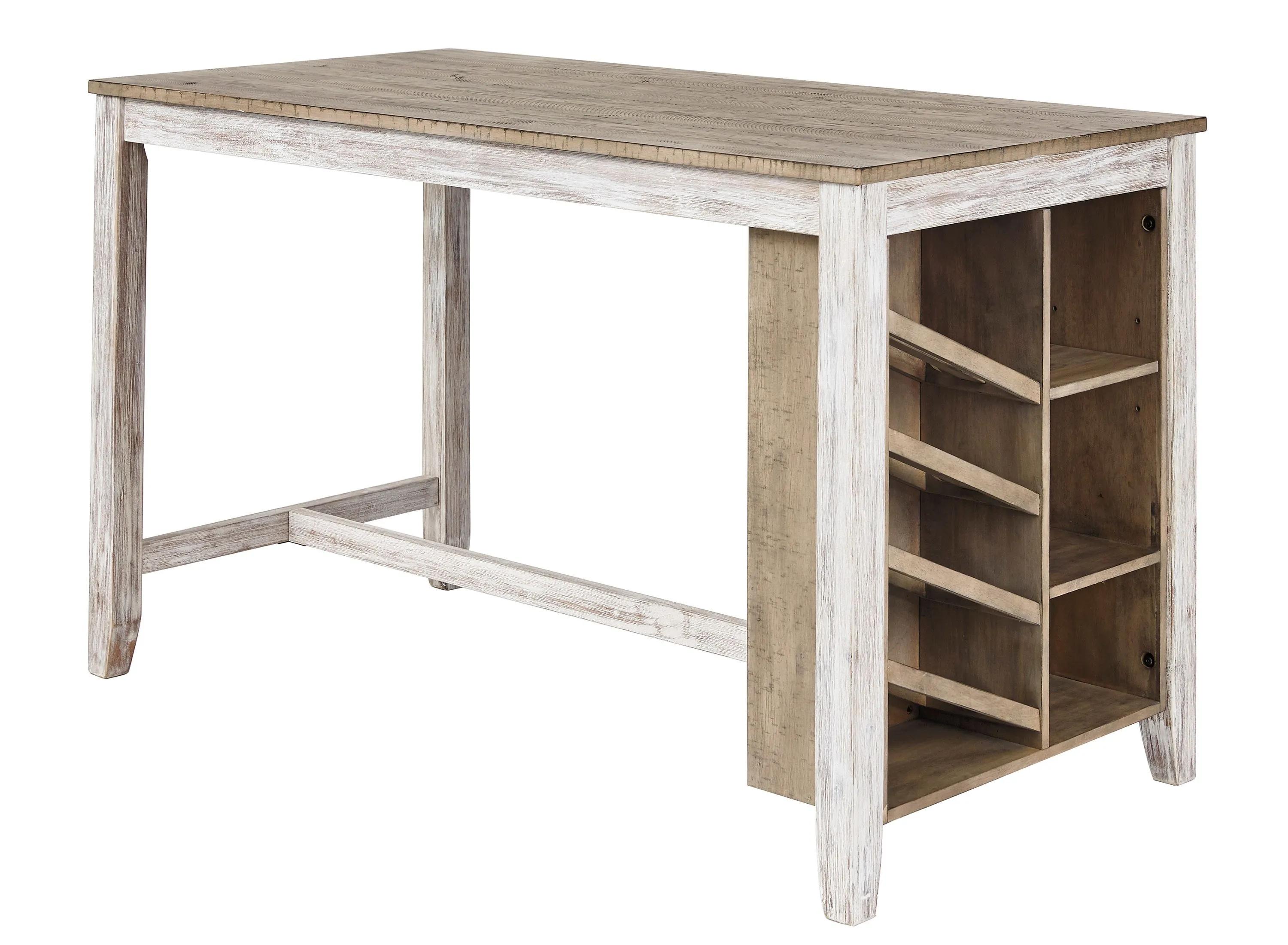 Jonette Counter-Height Dining Table w/ Wine Storage