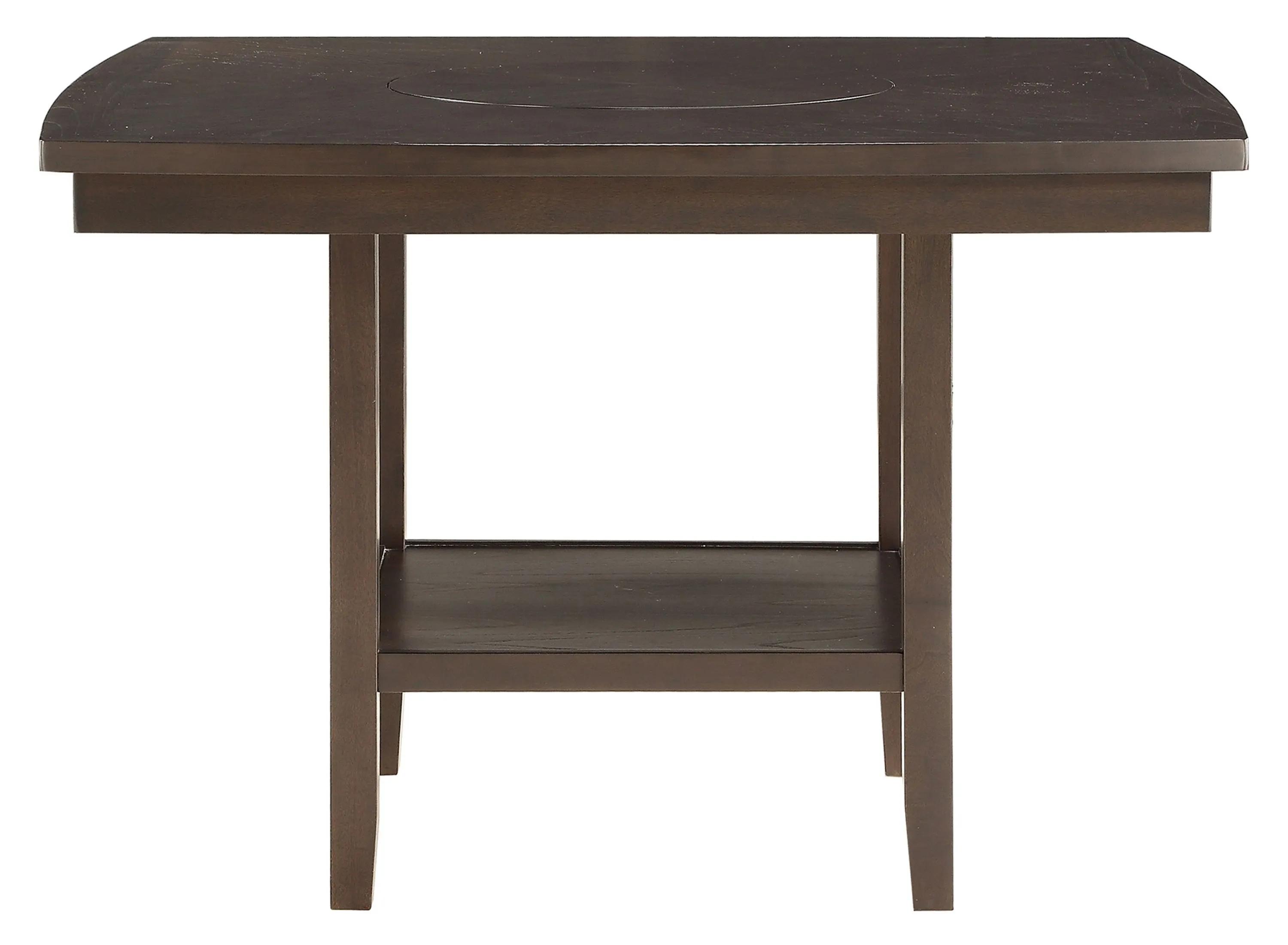 Elmore Counter Height Dining Room Table With Lazy Susan
