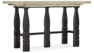 Ciao Bella Rectangular Adjustable-Height Dining Table with Two Leaves