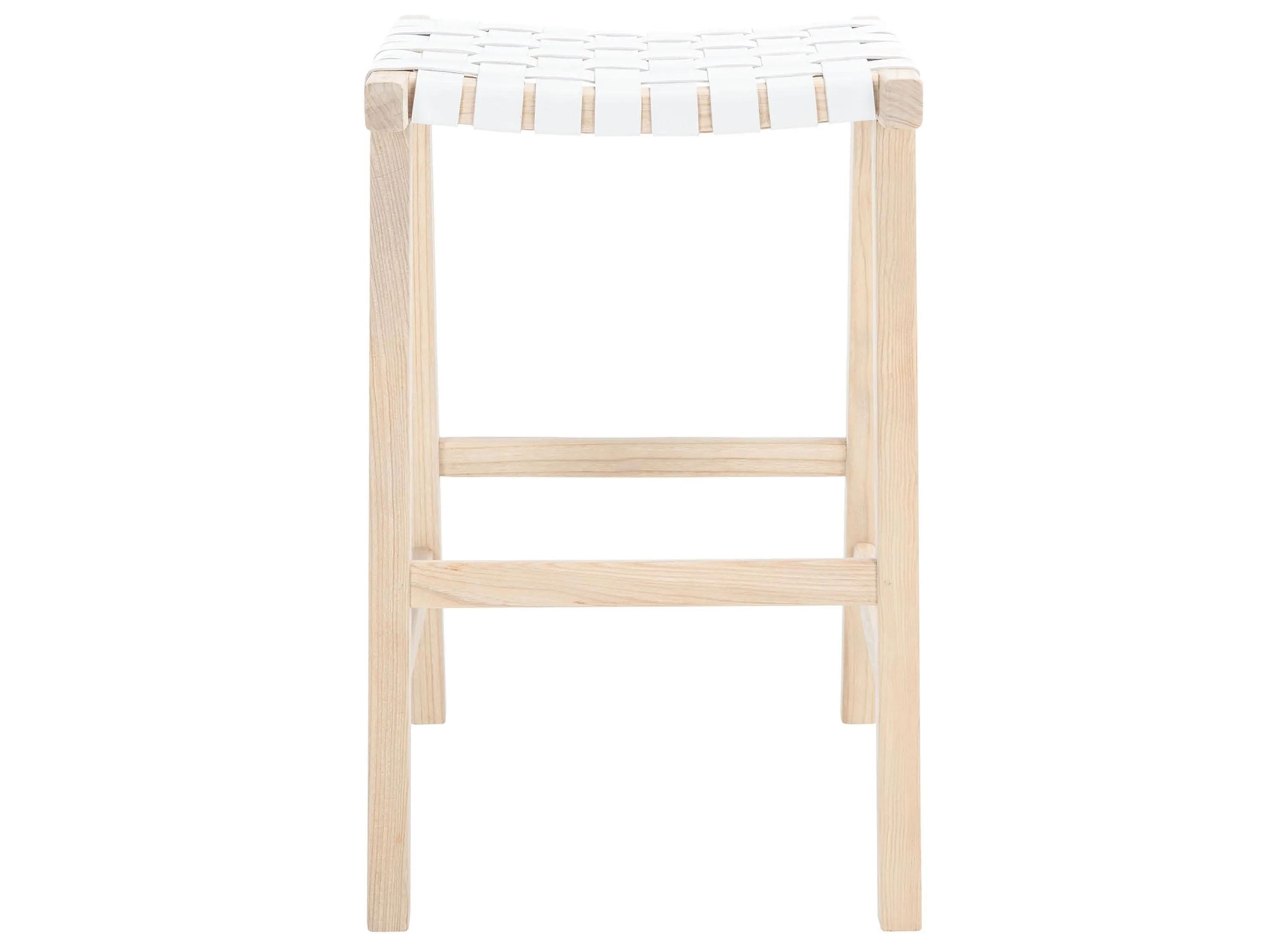Safavieh Abreu Rectangle Bar Stool - White