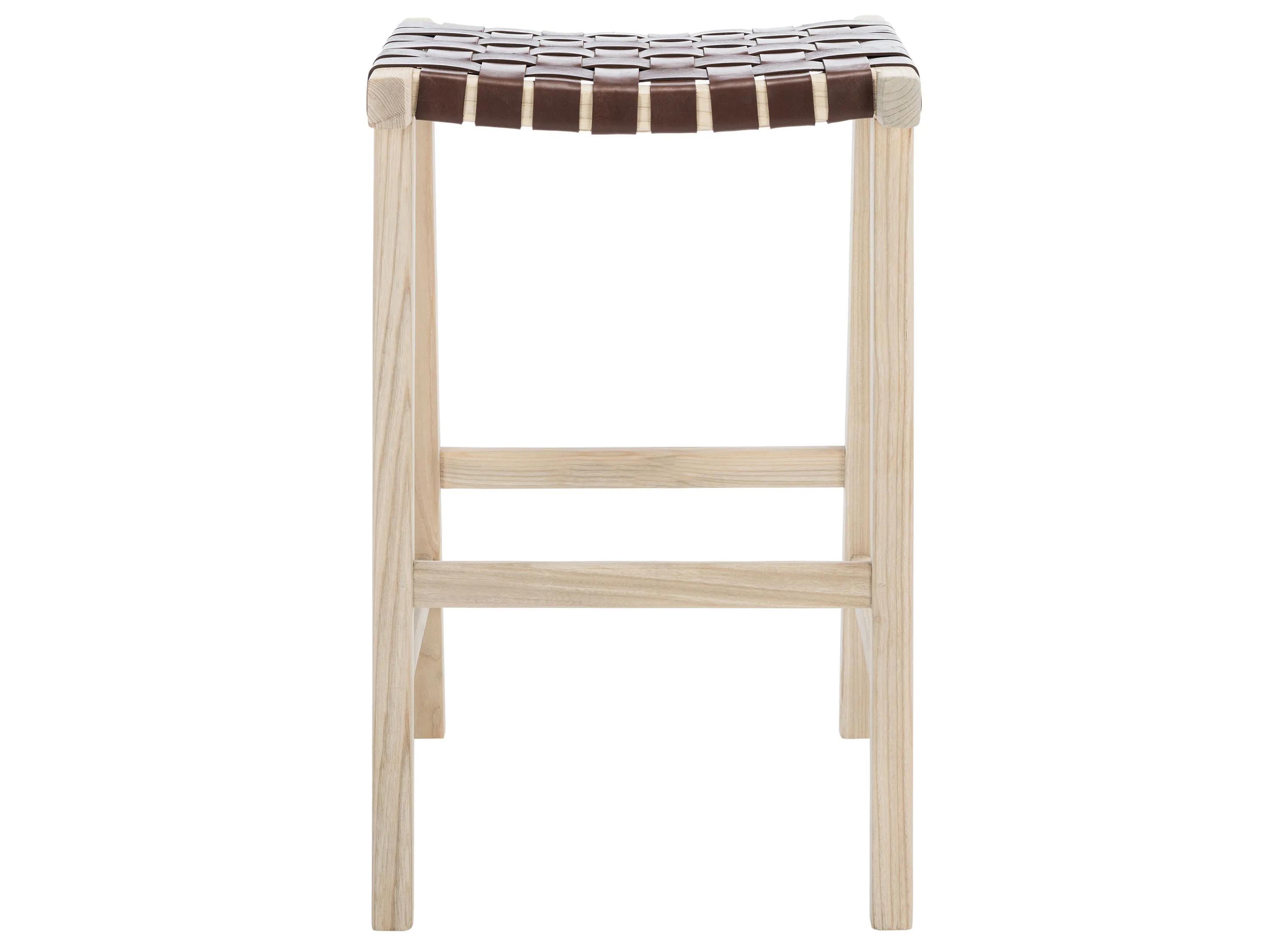 Safavieh Abreu Rectangle Bar Stool - Brown